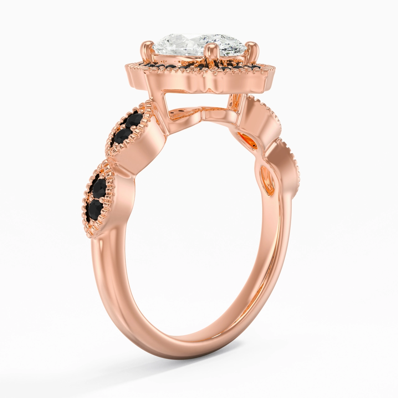 White Cubic Zirconia Engagement Ring