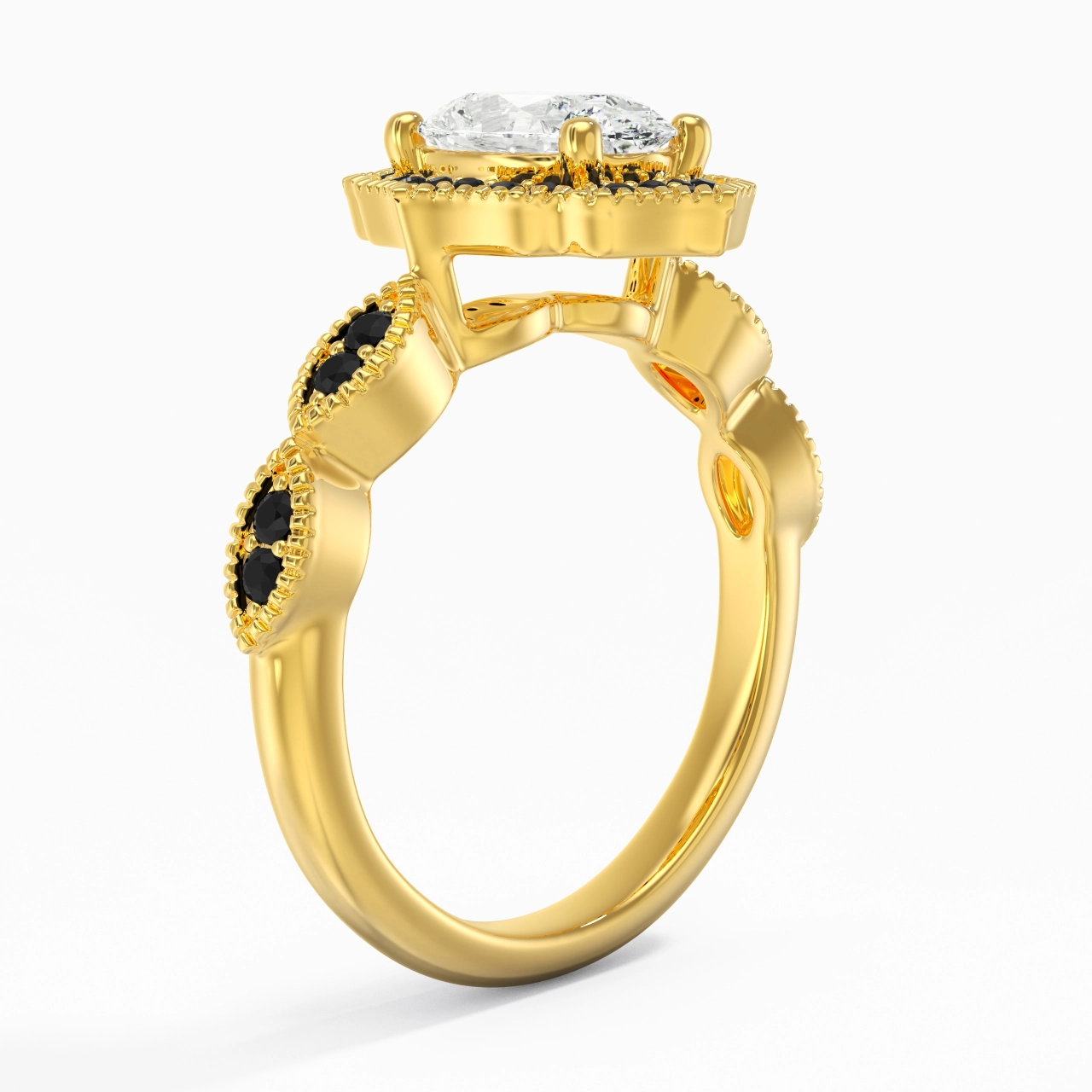 White Cubic Zirconia Engagement Ring