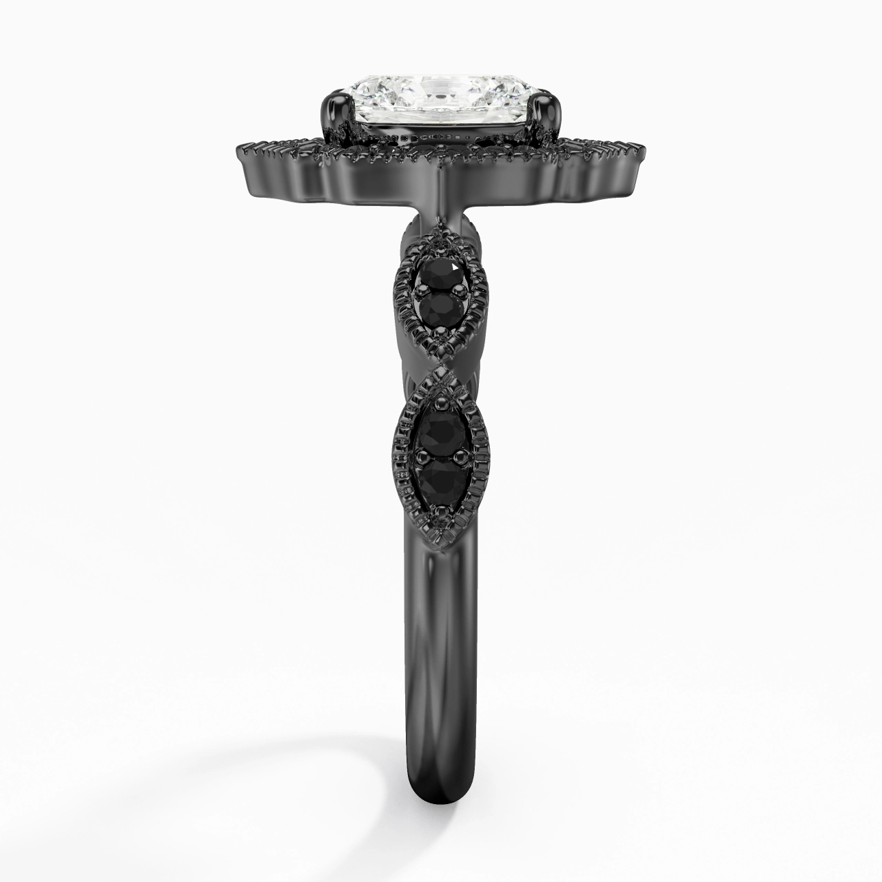 White Cubic Zirconia Engagement Ring