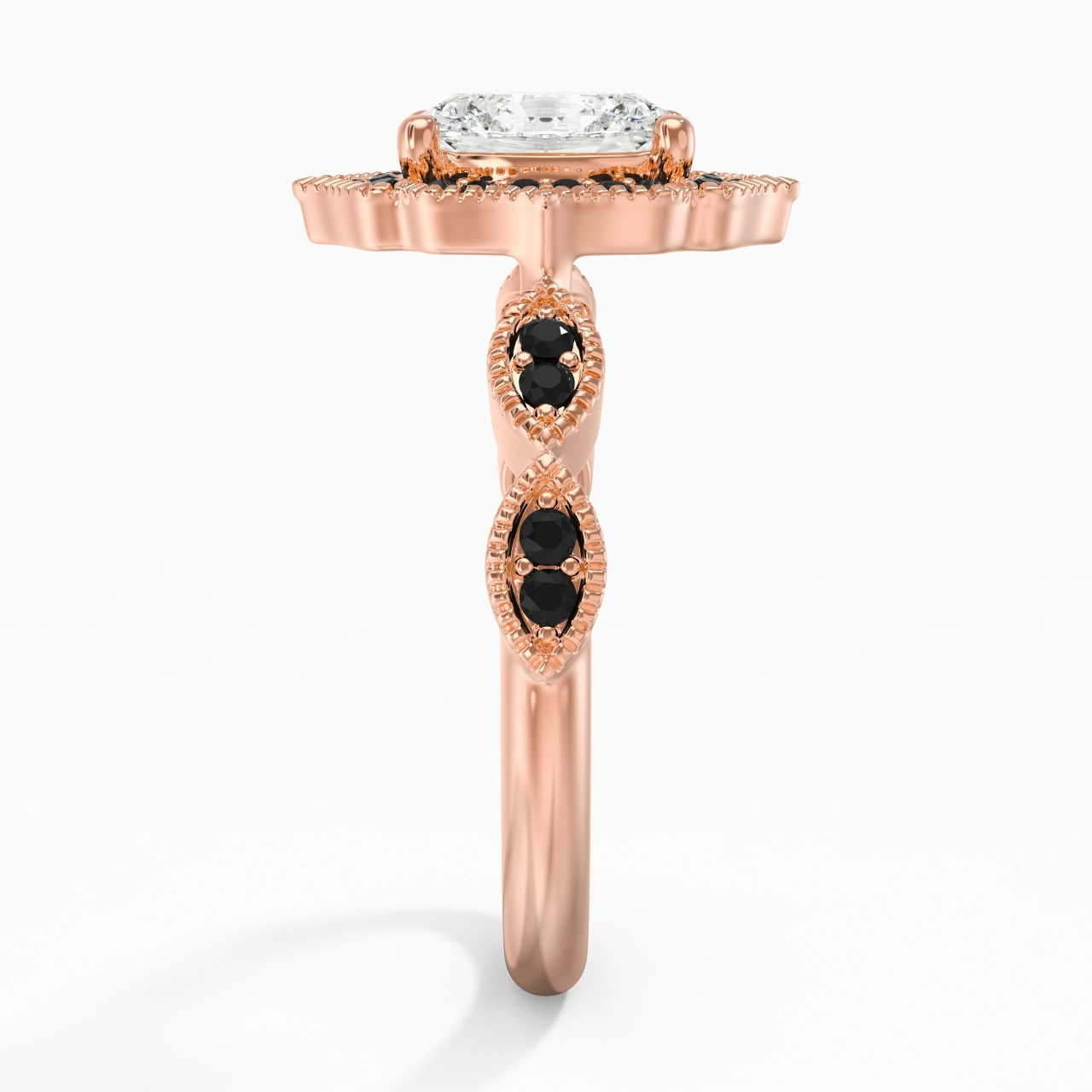 White Cubic Zirconia Engagement Ring