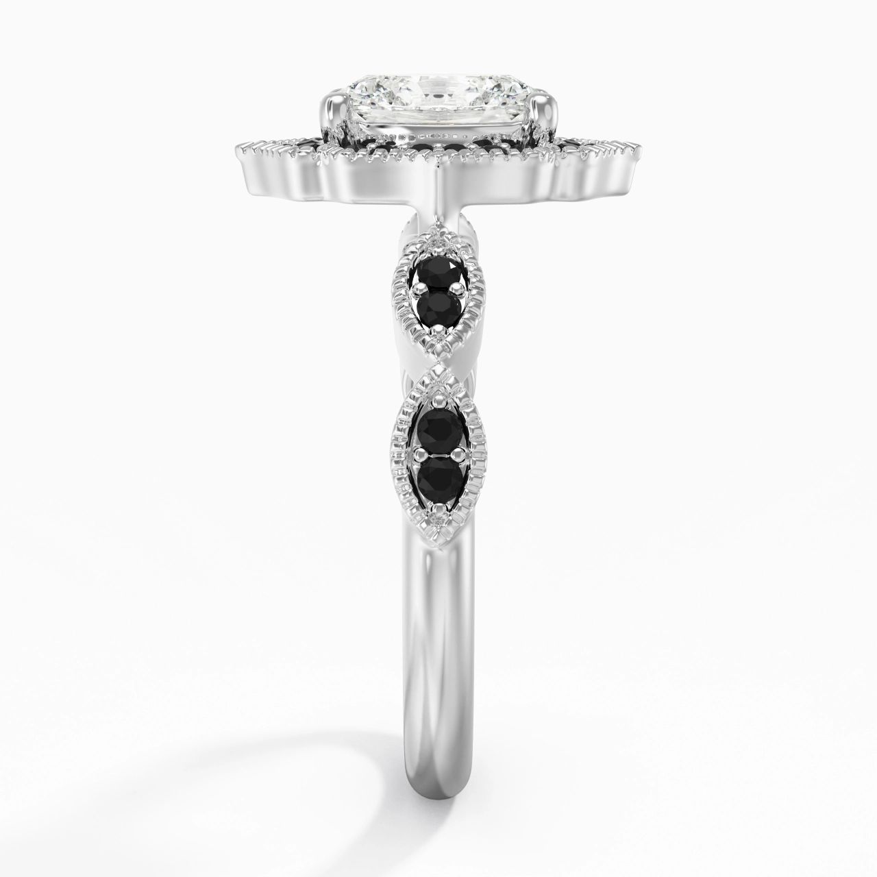 White Cubic Zirconia Engagement Ring