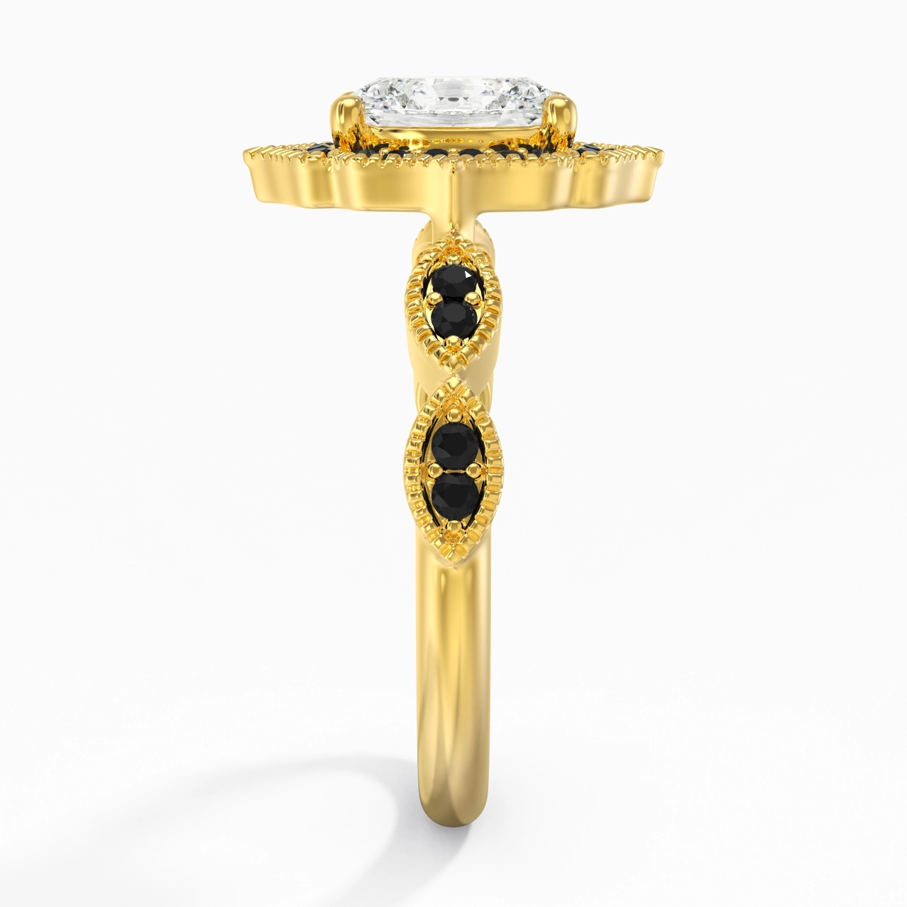 White Cubic Zirconia Engagement Ring