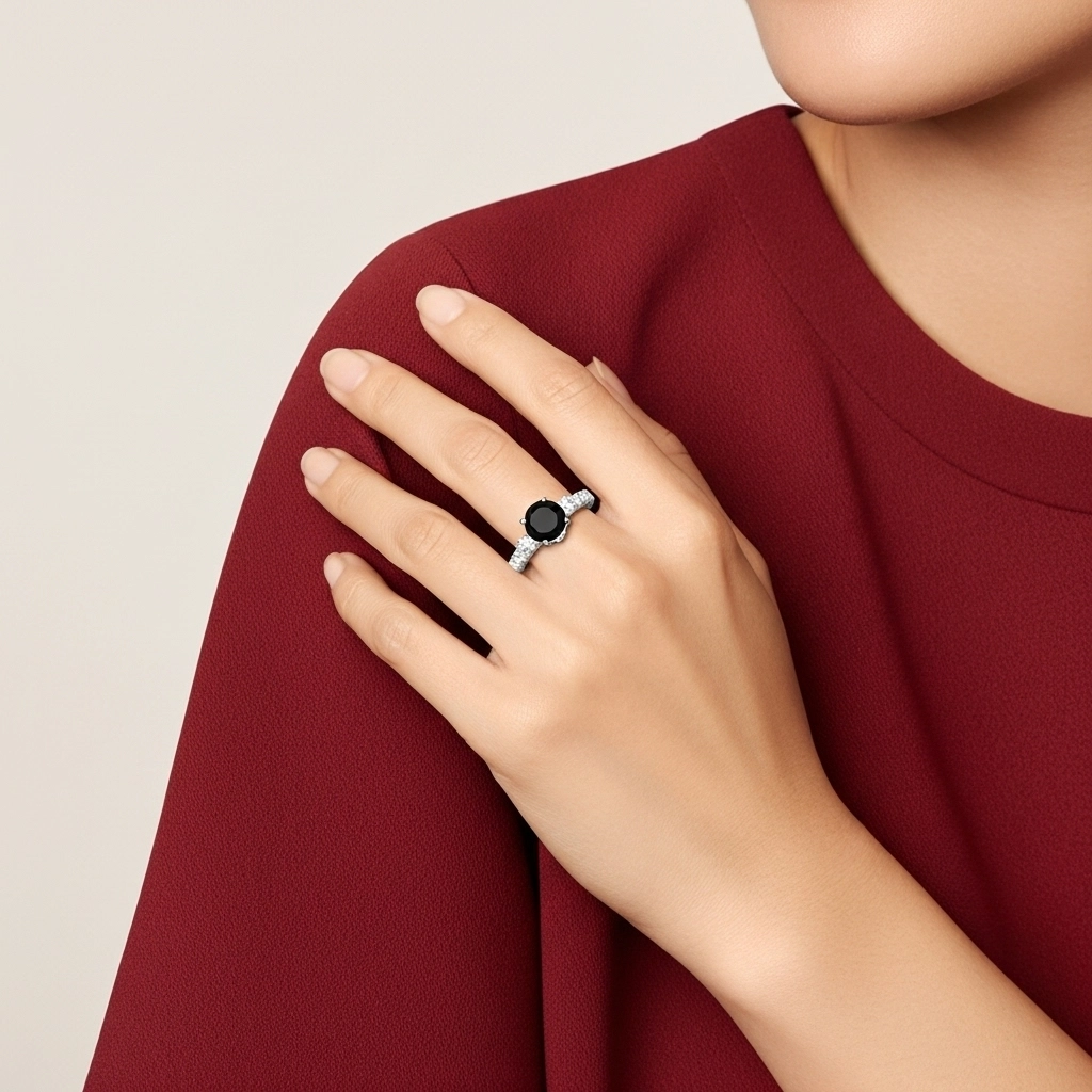 Three Stone Cathedral Engagement Ring 1.50ct Moissanite