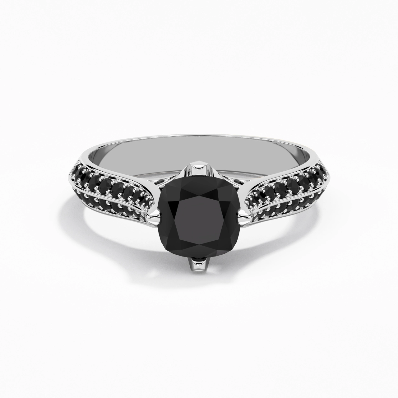 Classique Coussin 1.50ct Zircon cubique Bague de fiançailles