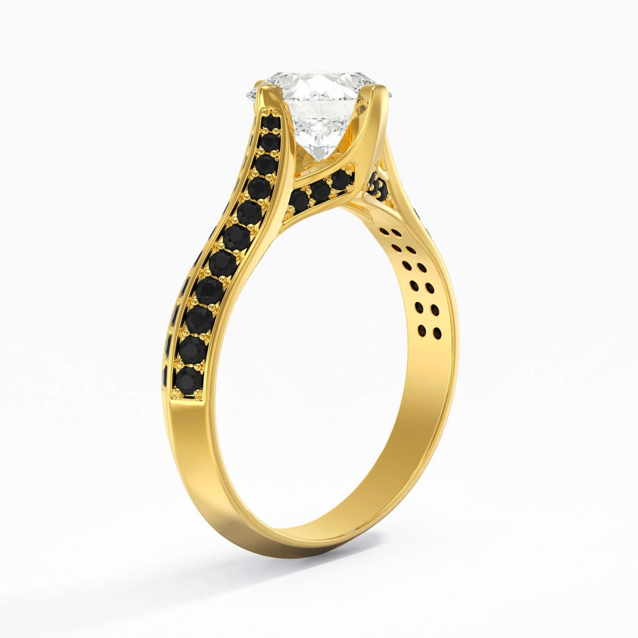 Classique Coussin 1.50ct Zircon cubique Bague de fiançailles