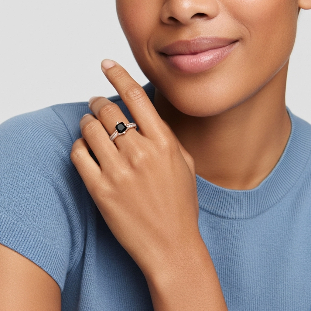 Pavé Est Ouest Bague de fiançailles 1.50ct Zircon cubique