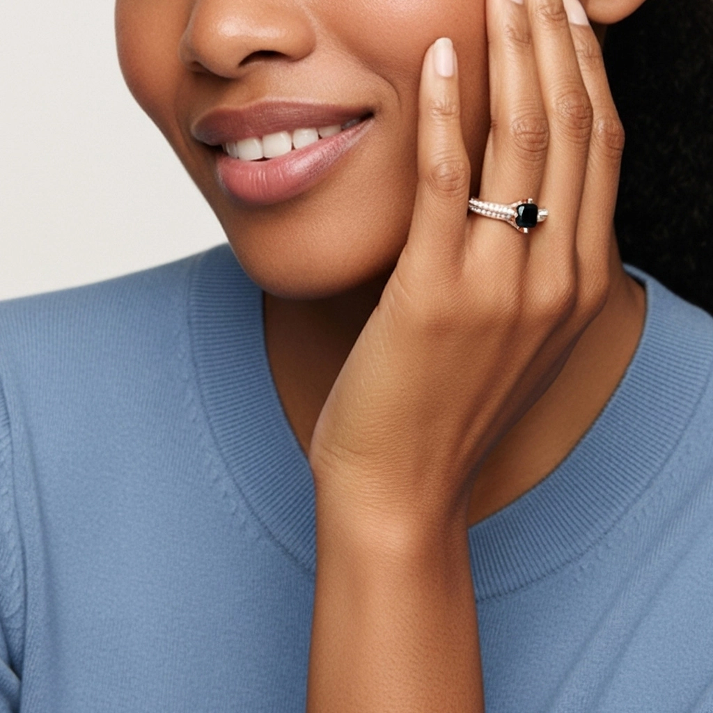 Pavé Est Ouest Bague de fiançailles 1.50ct Zircon cubique