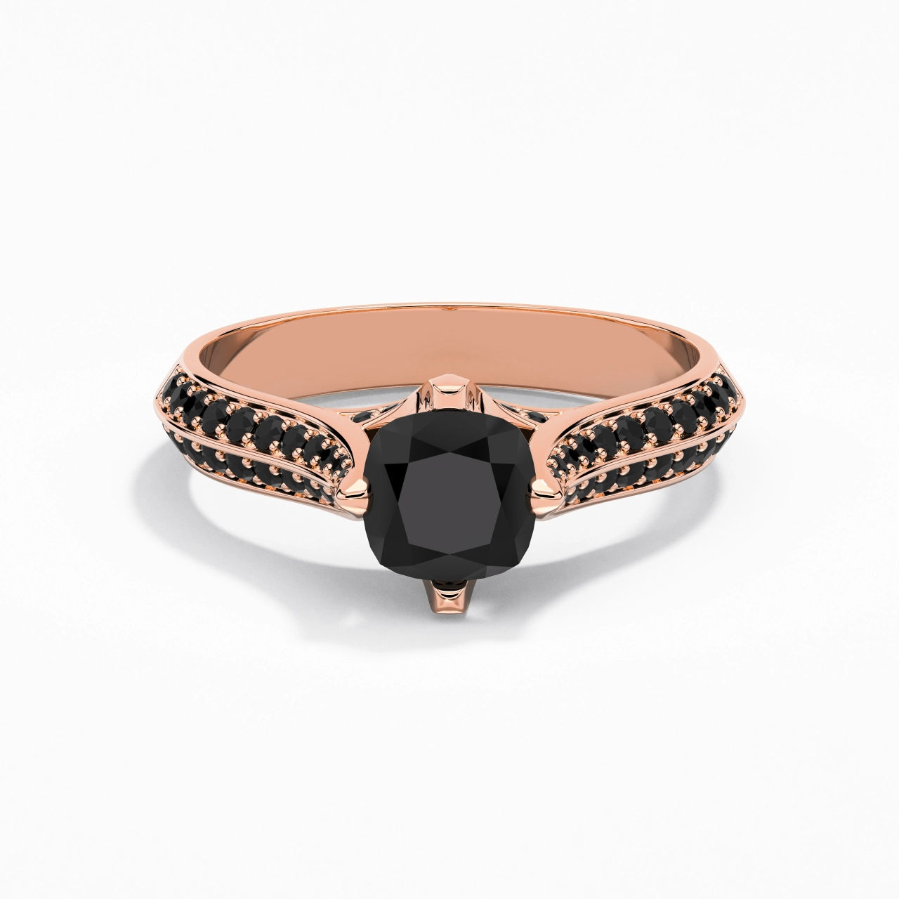 Clásico Cojín 1.00ct Circonio cúbico Anillo de Compromiso