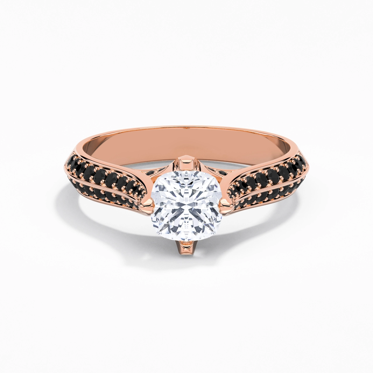 Clásico Cojín 1.00ct Circonio cúbico Anillo de Compromiso