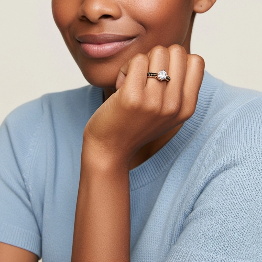 Classique Coussin 1.50ct Zircon cubique Bague de fiançailles