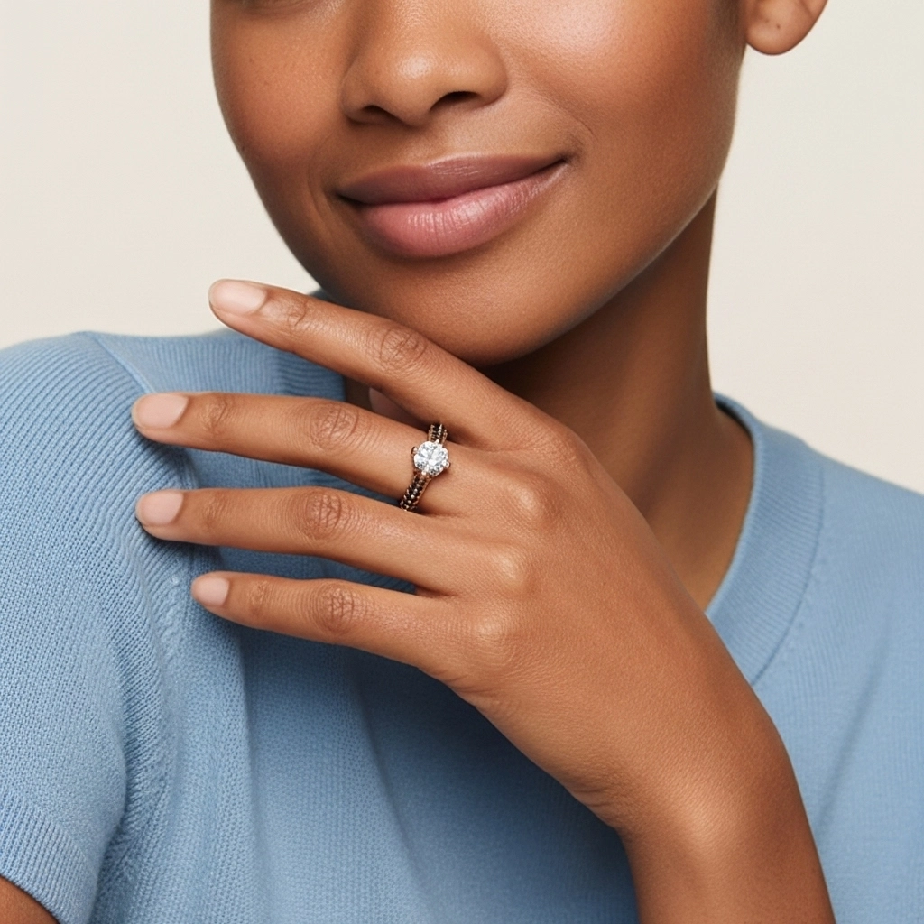 Classique Coussin 1.50ct Zircon cubique Bague de fiançailles