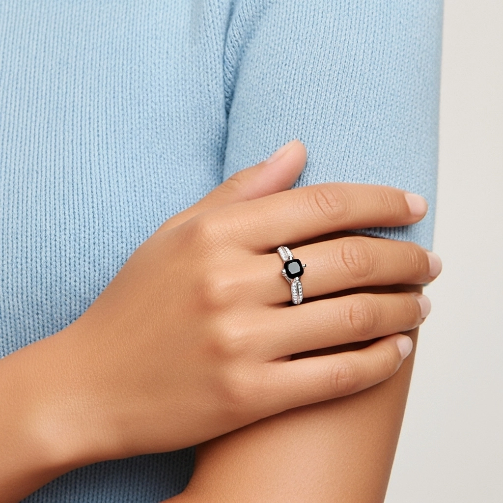 Pavé Est Ouest Bague de fiançailles 1.50ct Zircon cubique