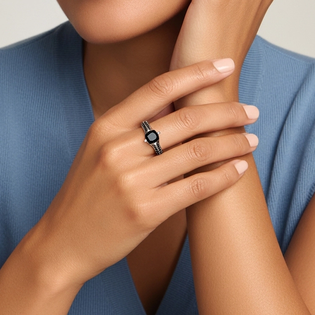 Classique Coussin 1.50ct Zircon cubique Bague de fiançailles