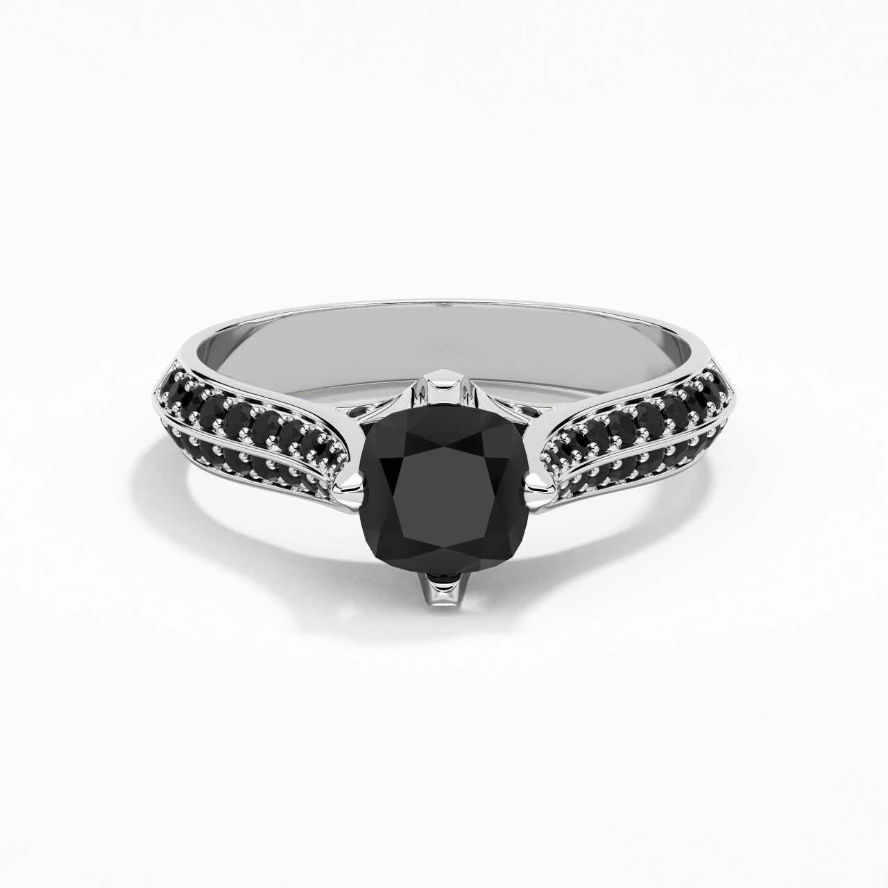 Classique Coussin 1.00ct Zircon cubique Bague de fiançailles