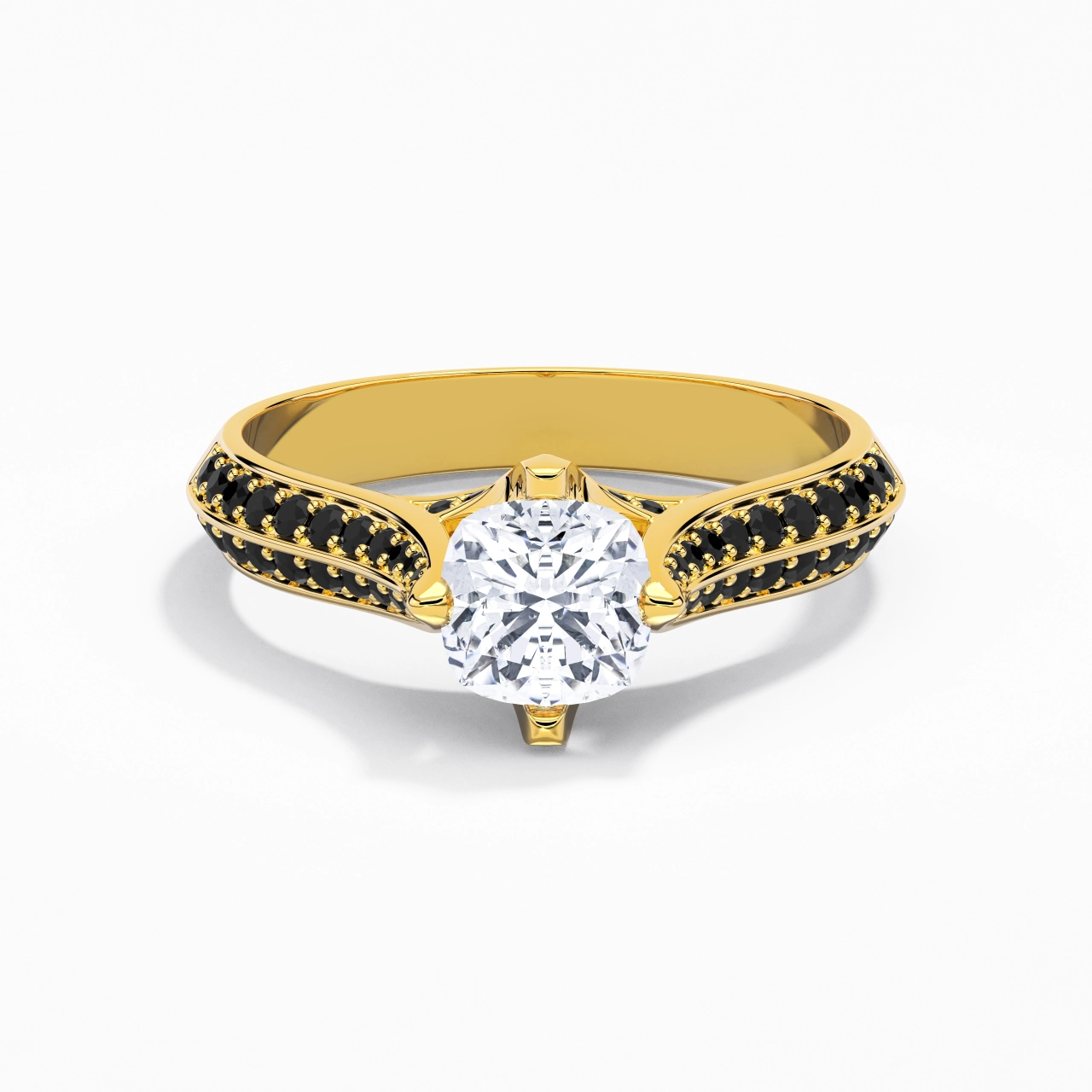 Classique Coussin 1.00ct Zircon cubique Bague de fiançailles