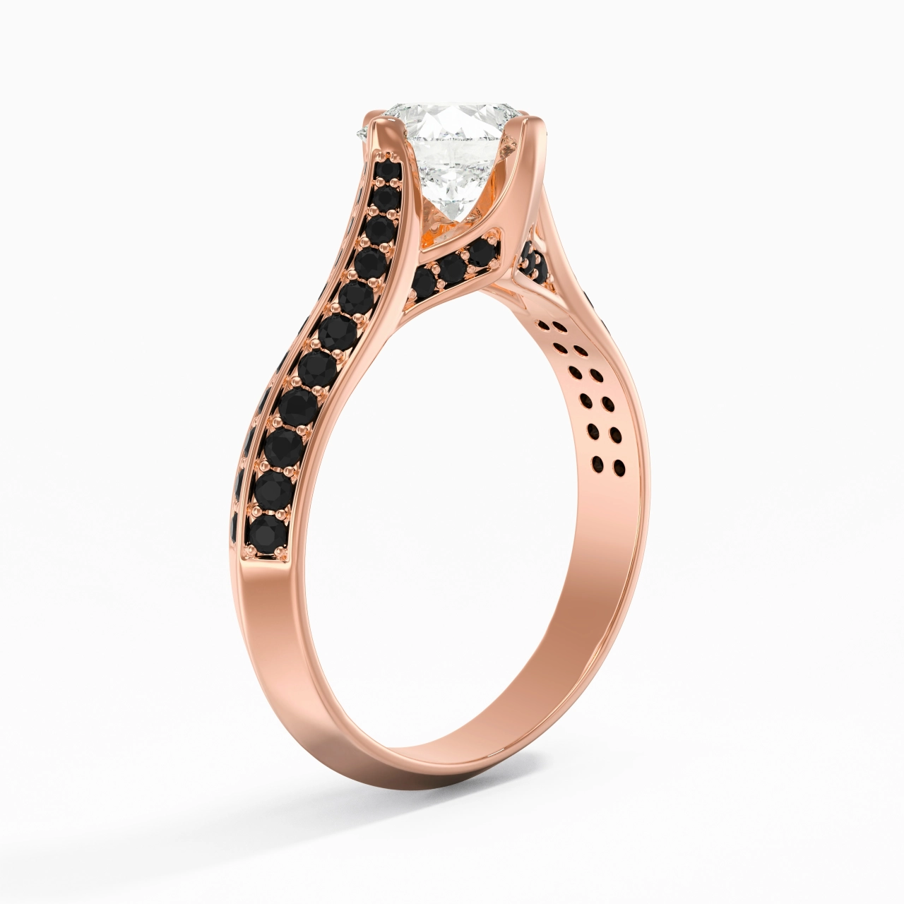 Clásico Cojín 1.00ct Circonio cúbico Anillo de Compromiso