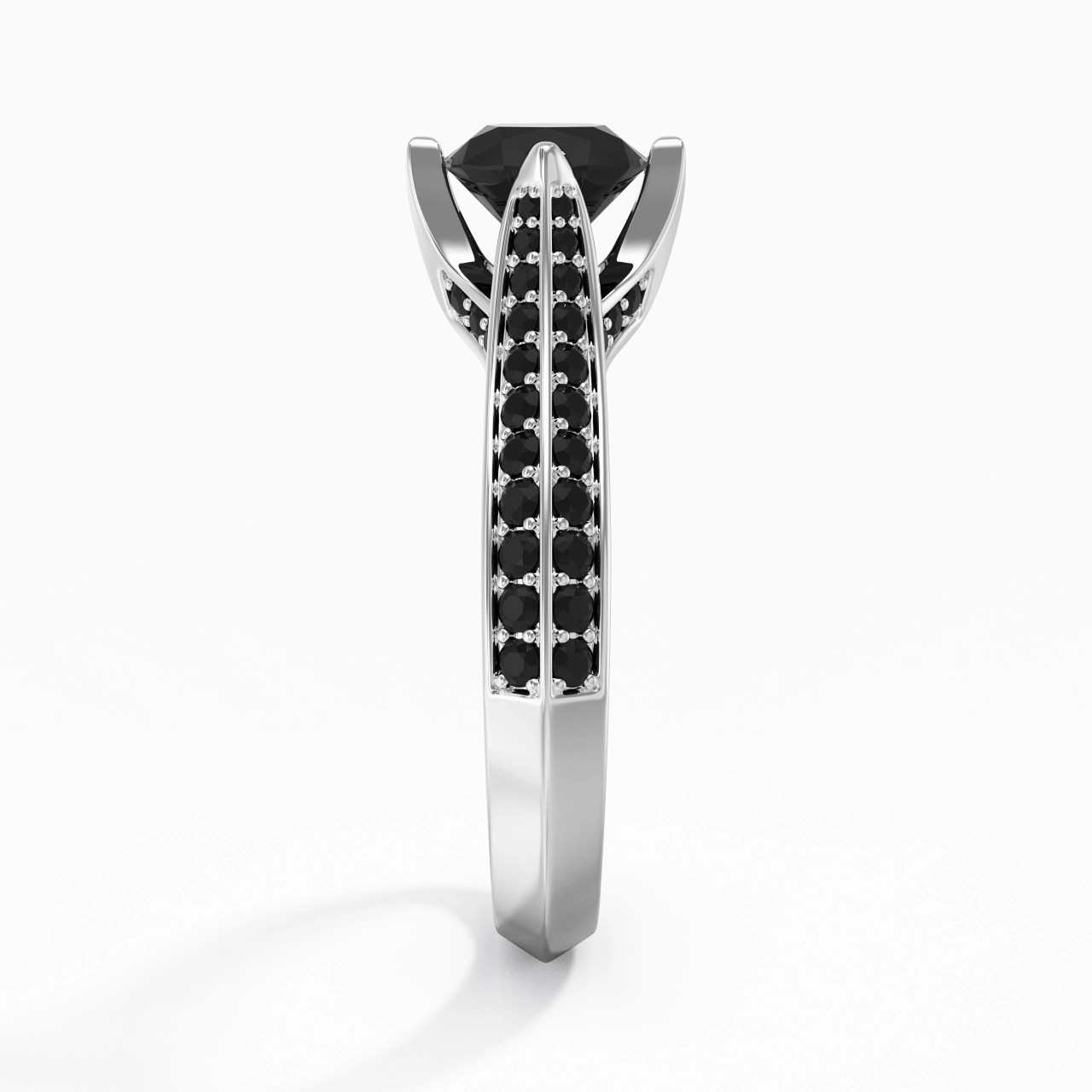 Classique Coussin 1.00ct Zircon cubique Bague de fiançailles