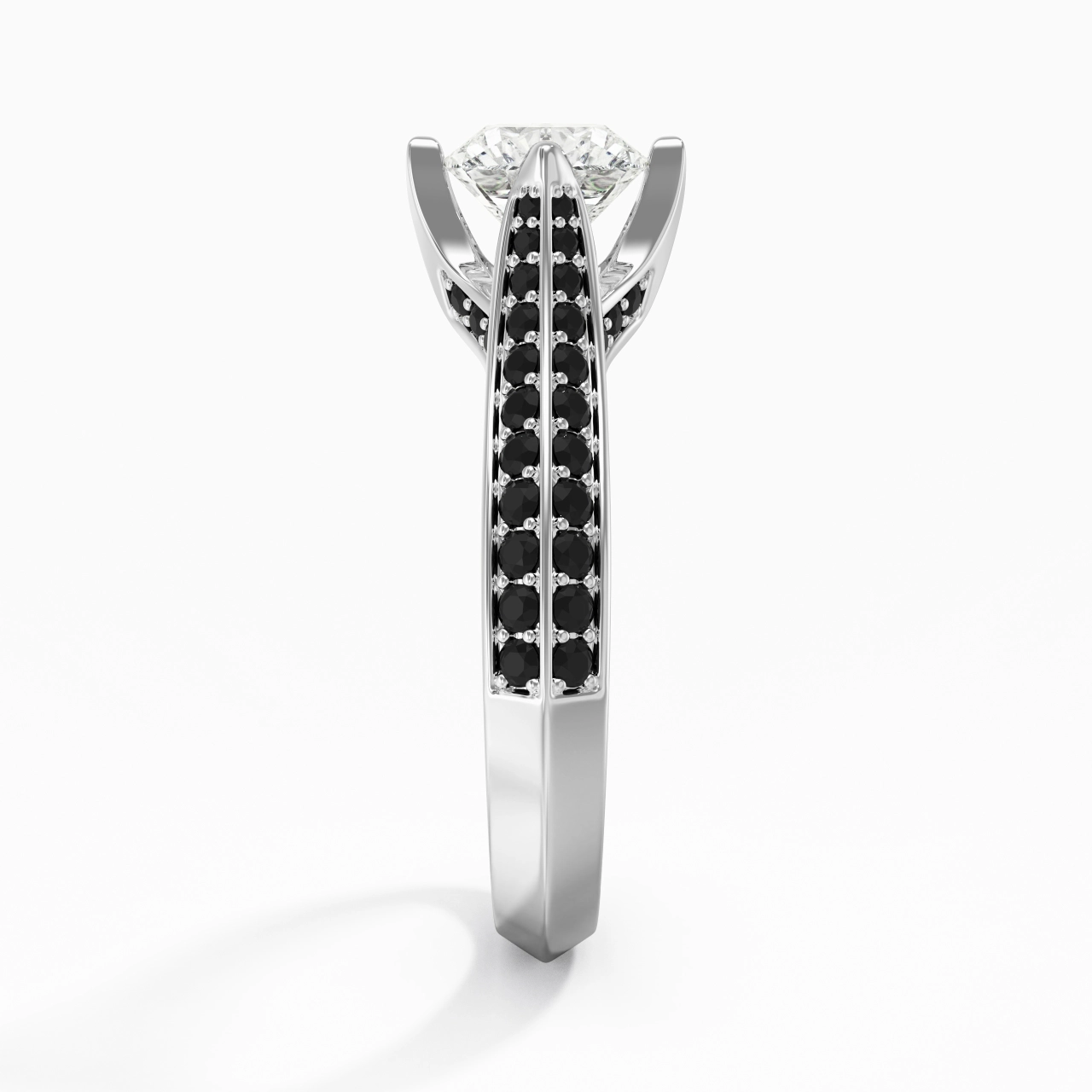 Classique Coussin 1.00ct Zircon cubique Bague de fiançailles