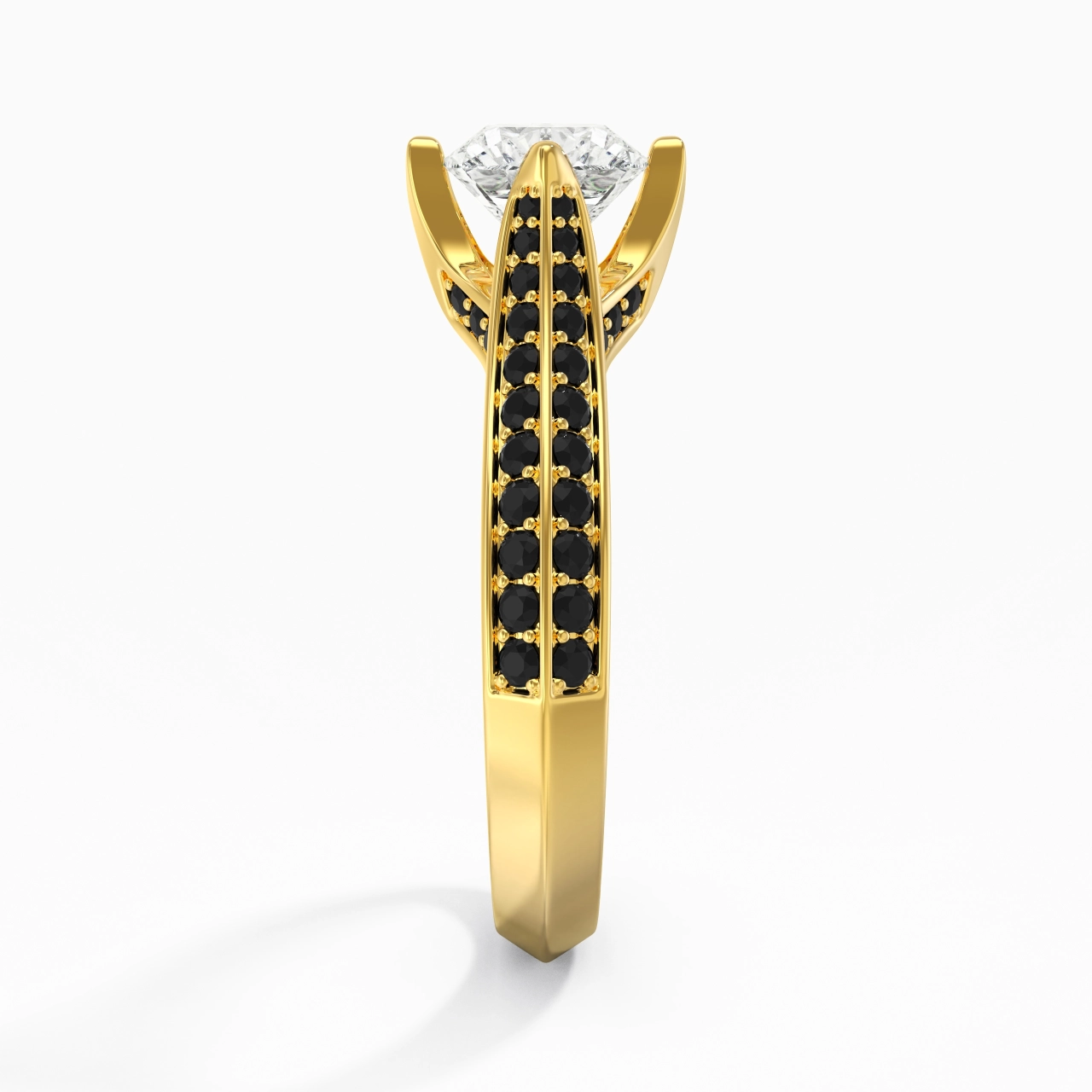 Classique Coussin 1.00ct Zircon cubique Bague de fiançailles