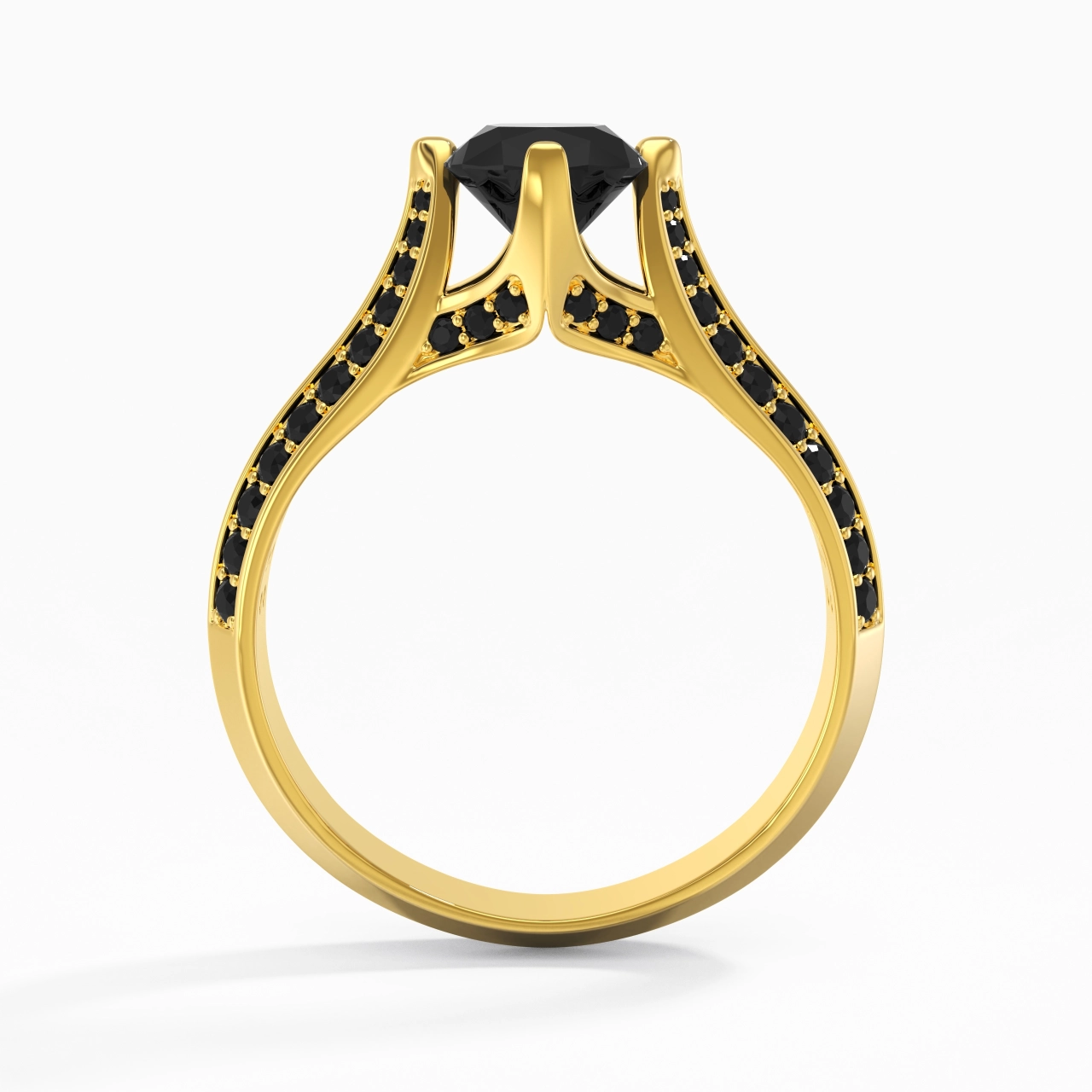 Classique Coussin 1.00ct Zircon cubique Bague de fiançailles