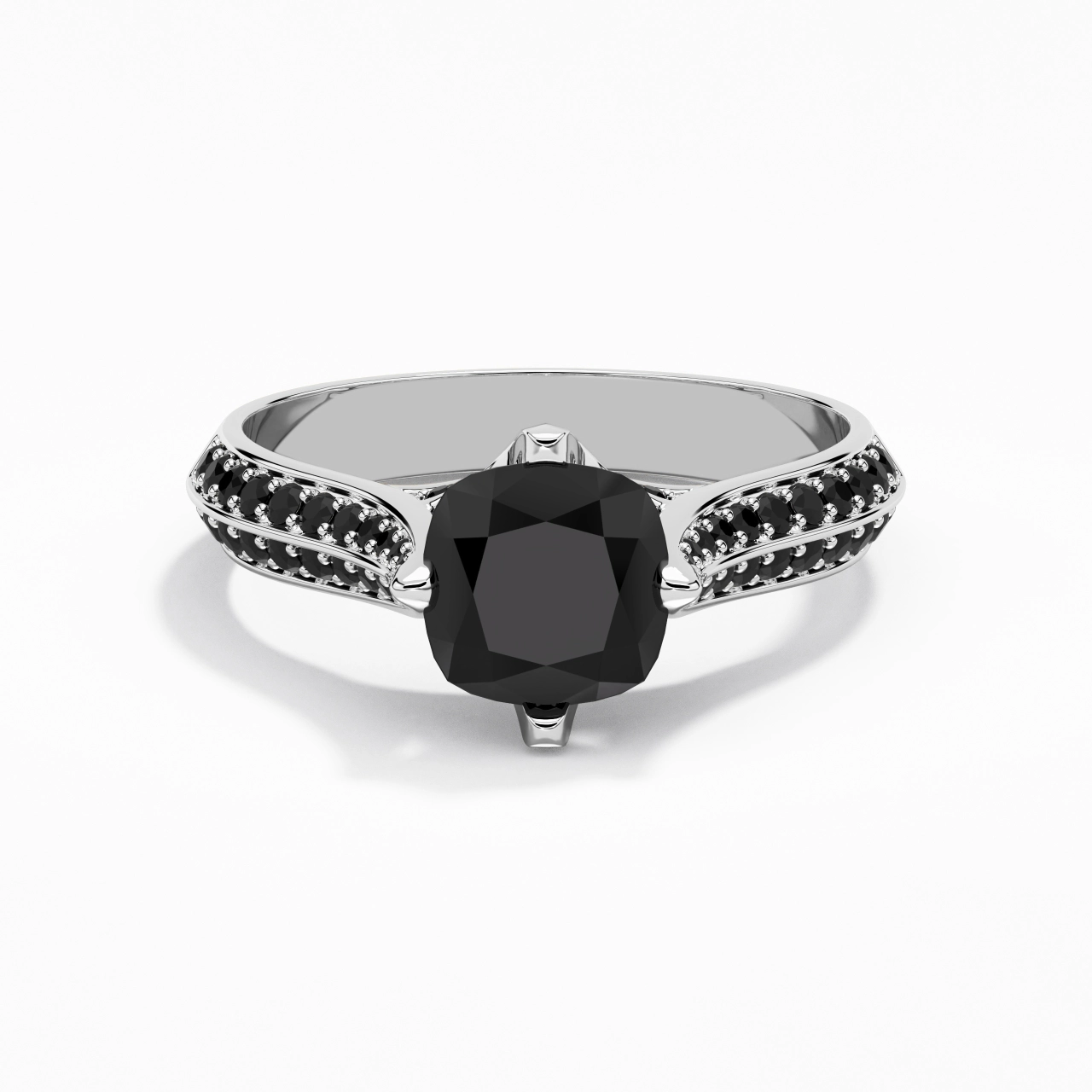 Classique Coussin 2.00ct Zircon cubique Bague de fiançailles