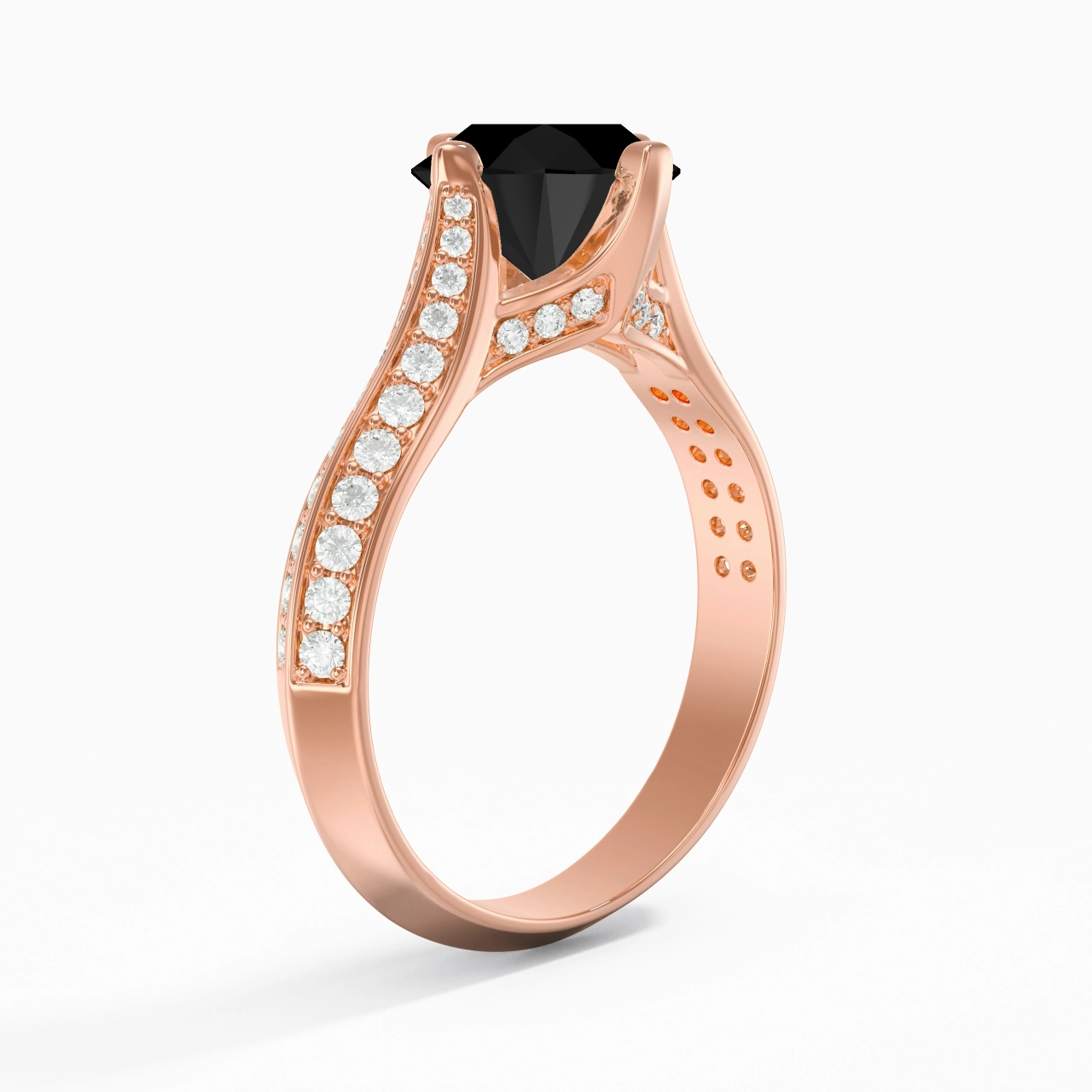 Pavé East West Engagement Ring 2.00ct Cubic Zirconia