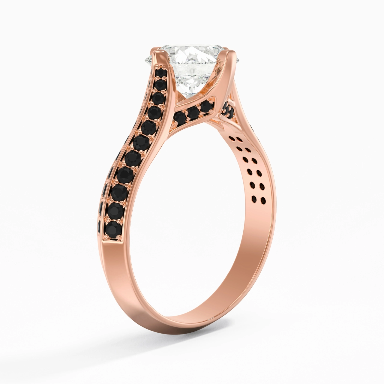 Classique Coussin 2.00ct Zircon cubique Bague de fiançailles