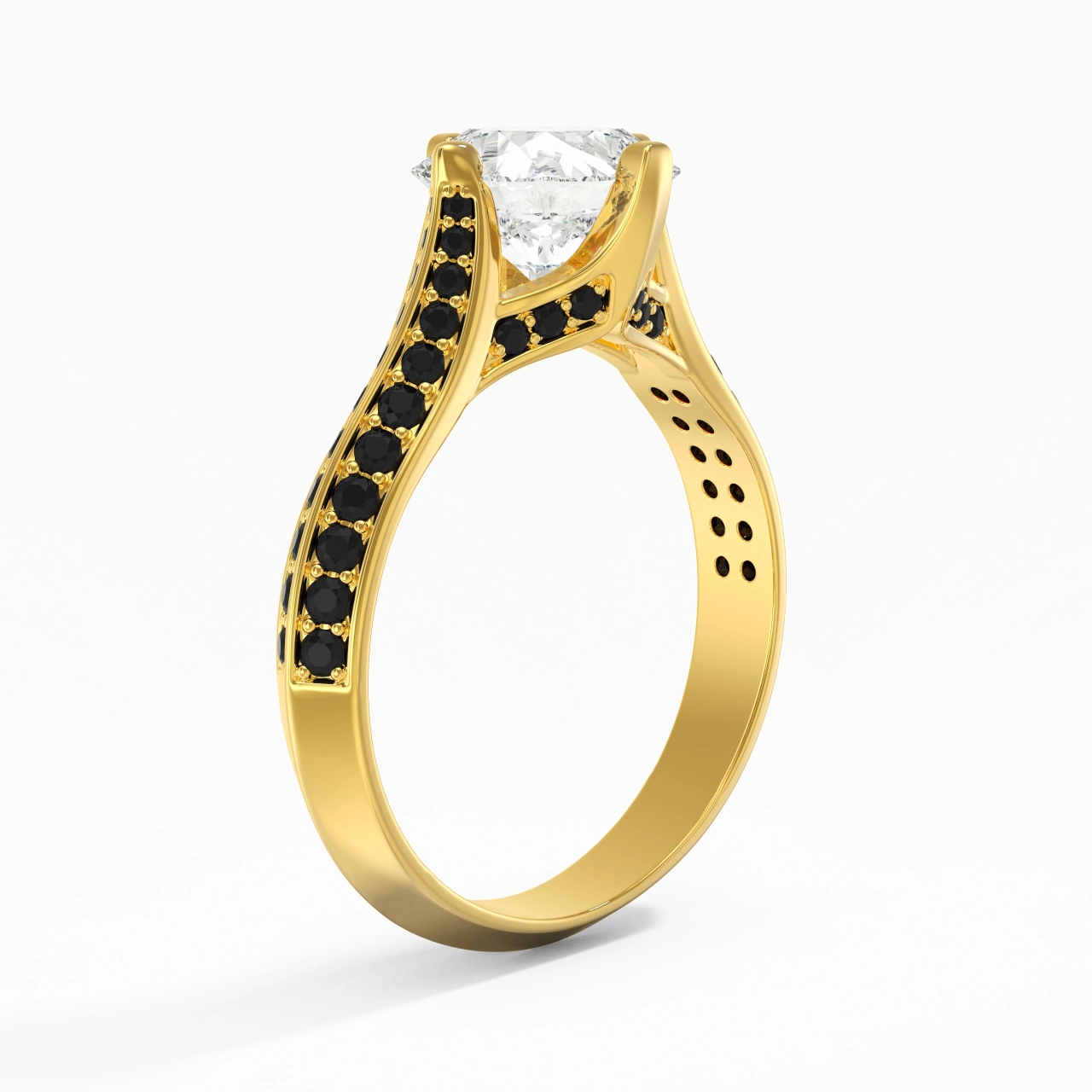 Classique Coussin 2.00ct Zircon cubique Bague de fiançailles