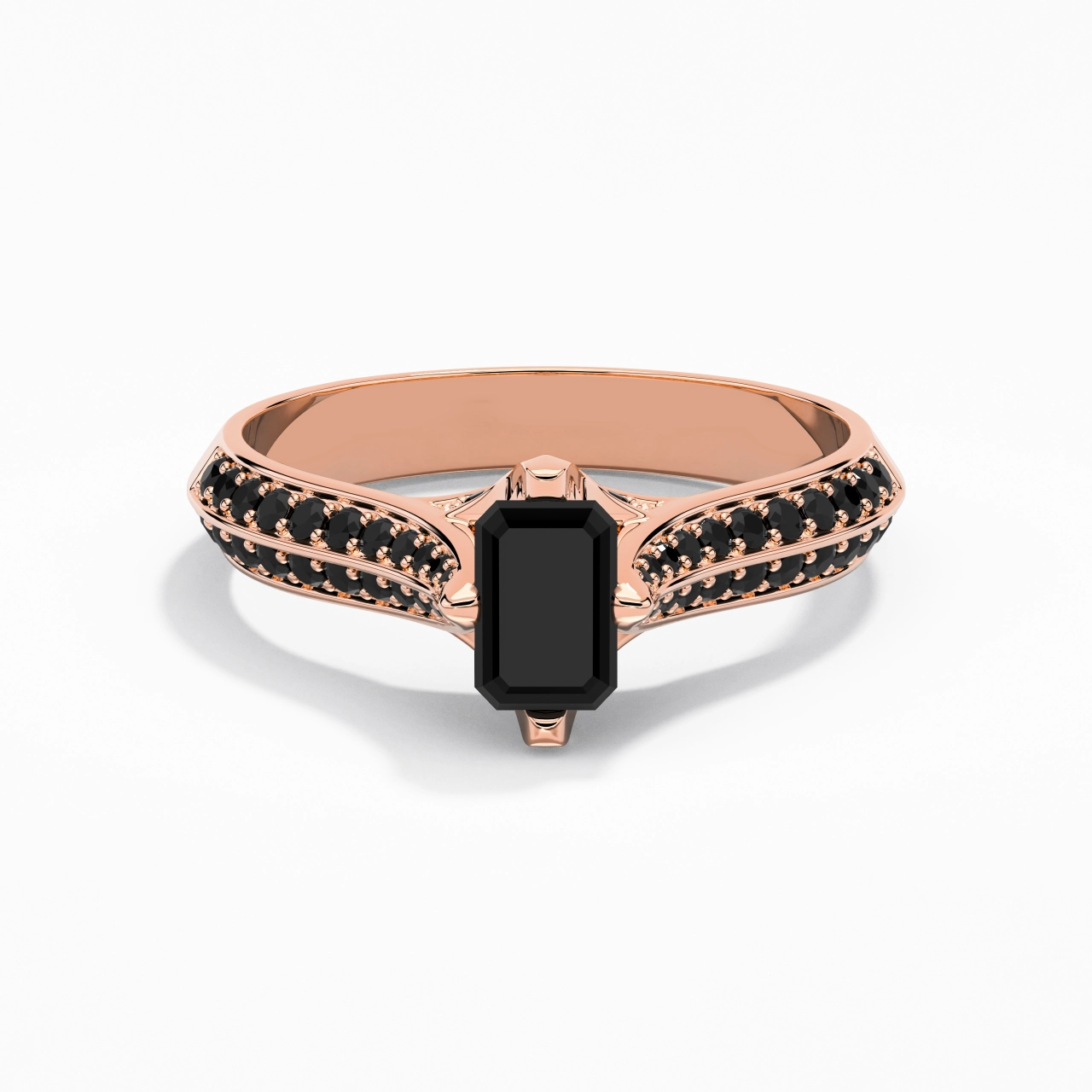 Classique Émeraude 0.80ct Zircon cubique Bague de fiançailles