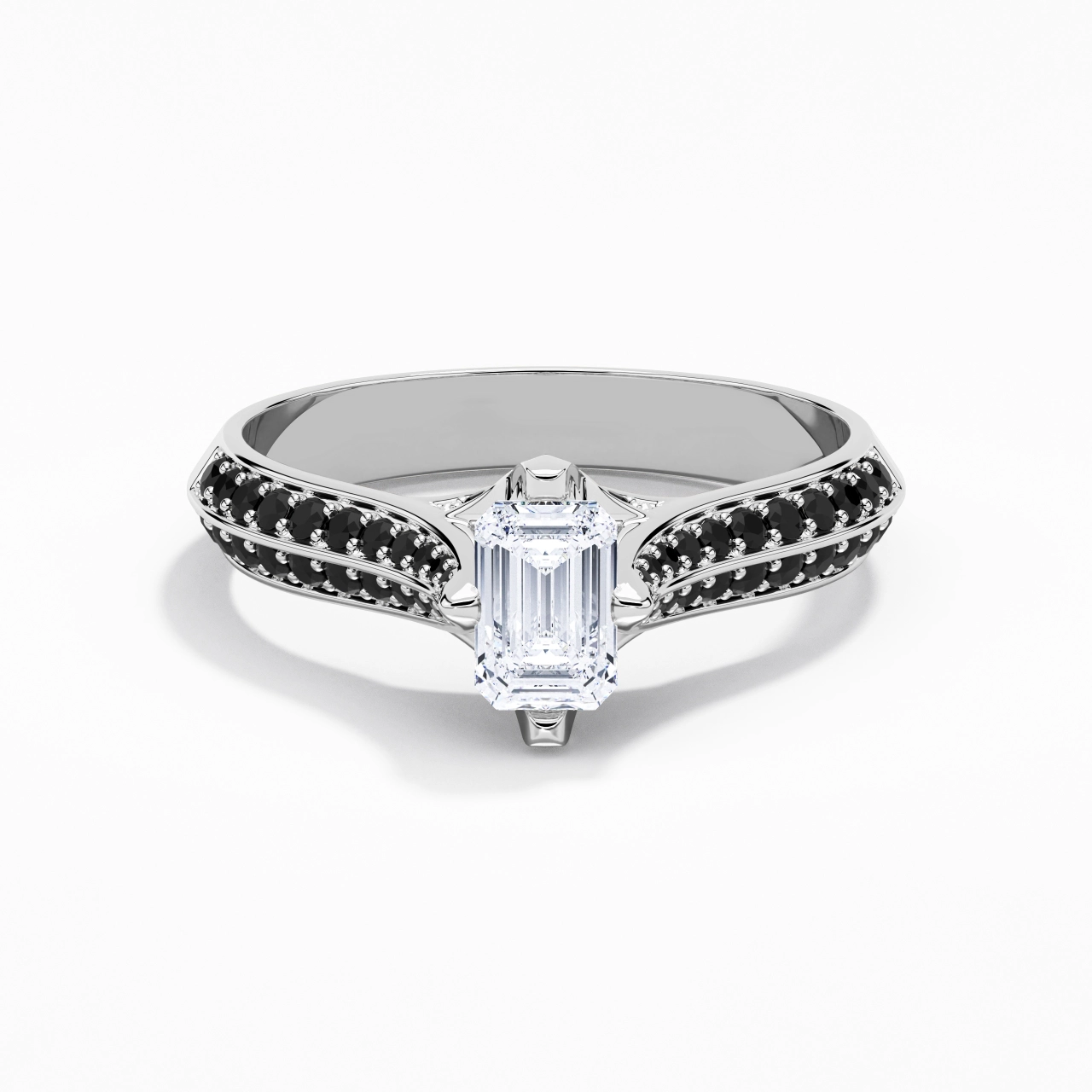 Classic Emerald 0.80ct Cubic Zirconia Engagement Ring