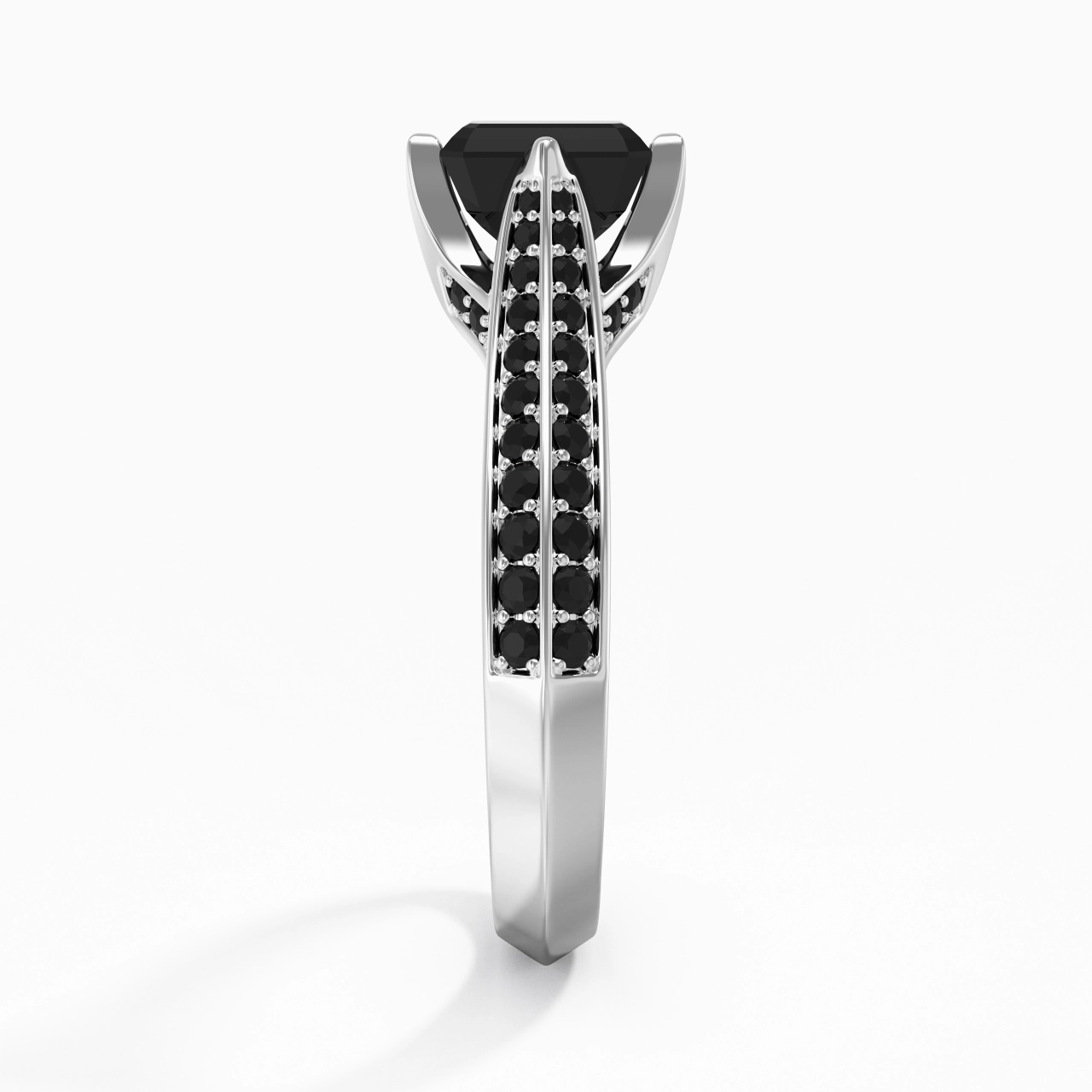 Classique Émeraude 0.80ct Zircon cubique Bague de fiançailles