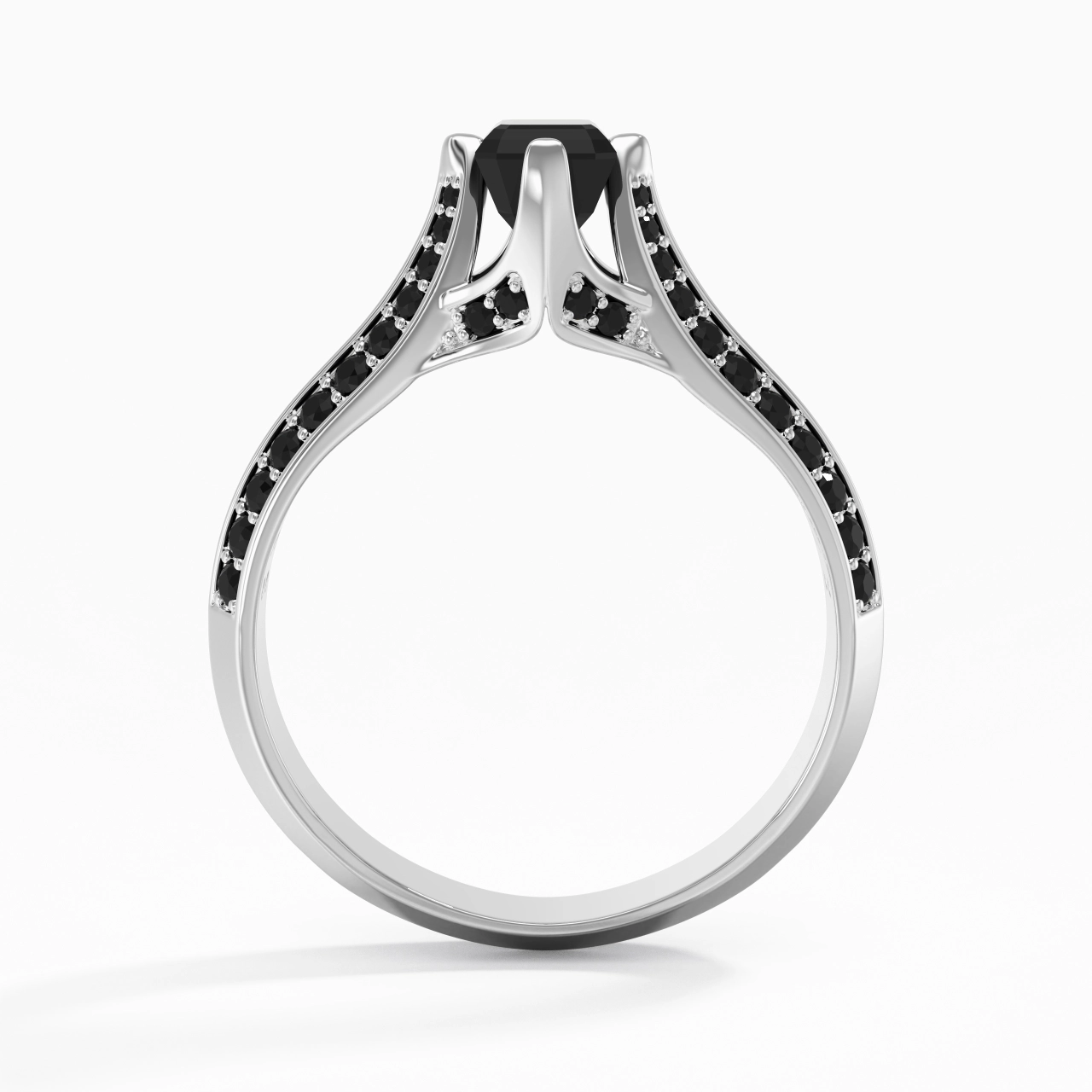 Classique Émeraude 0.80ct Zircon cubique Bague de fiançailles