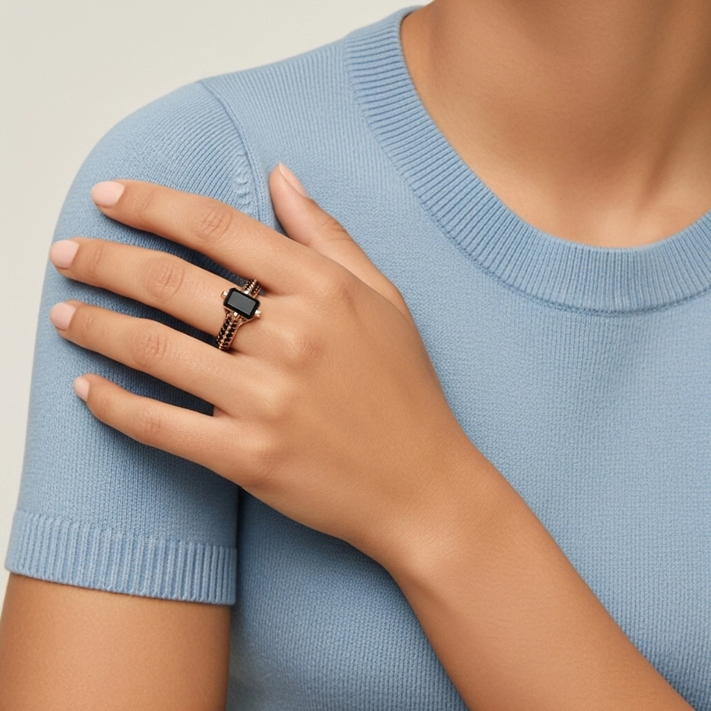 Classique Émeraude 1.00ct Zircon cubique Bague de fiançailles