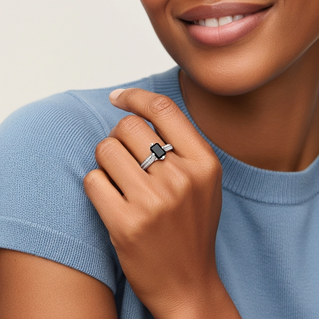 Pavé Est Ouest Bague de fiançailles 2.00ct Zircon cubique