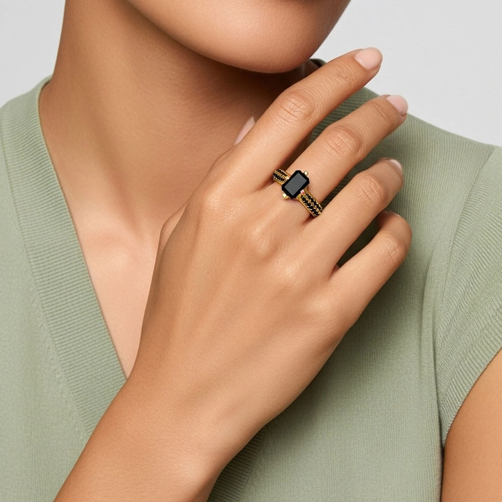 Classique Émeraude 2.00ct Zircon cubique Bague de fiançailles