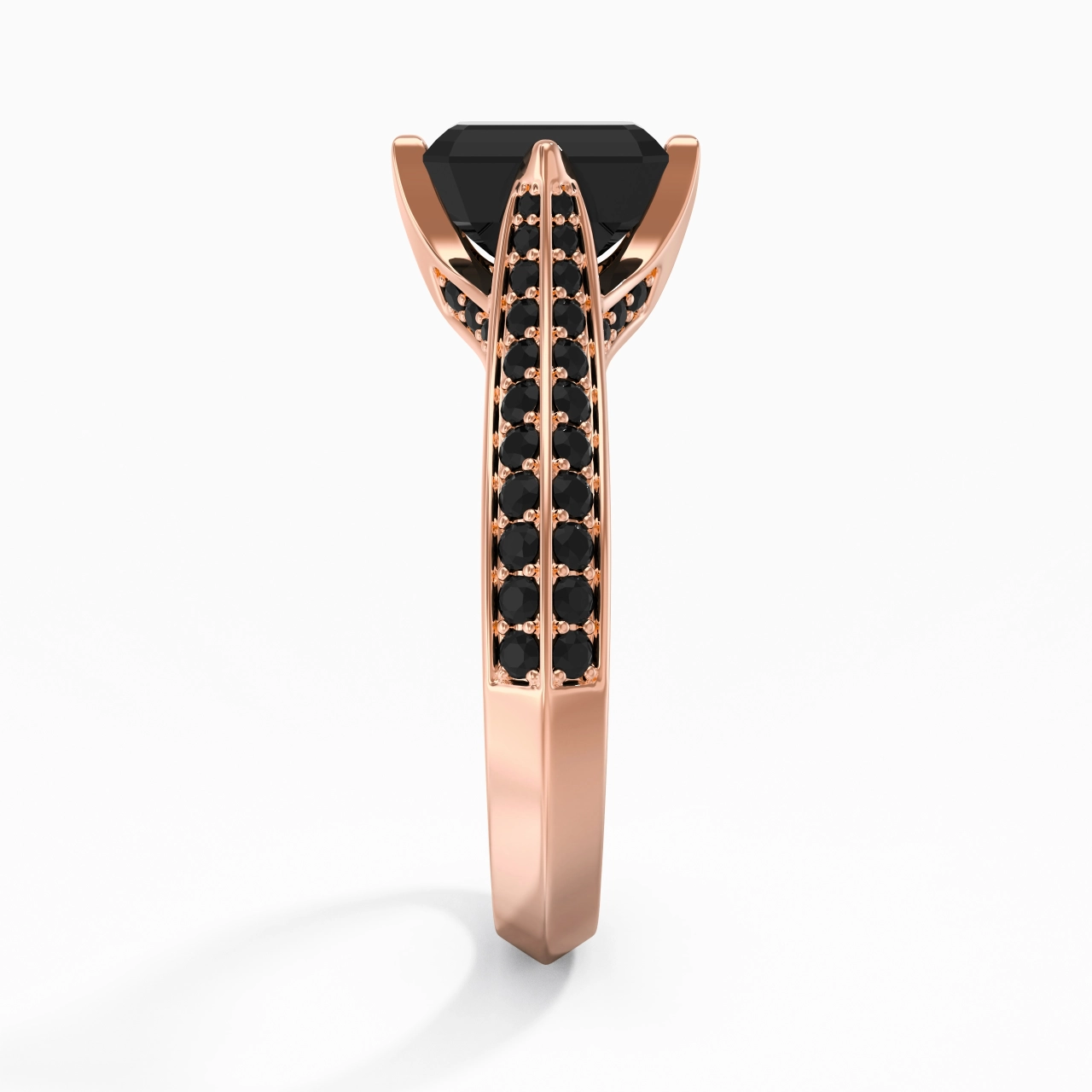 Classique Émeraude 1.00ct Zircon cubique Bague de fiançailles