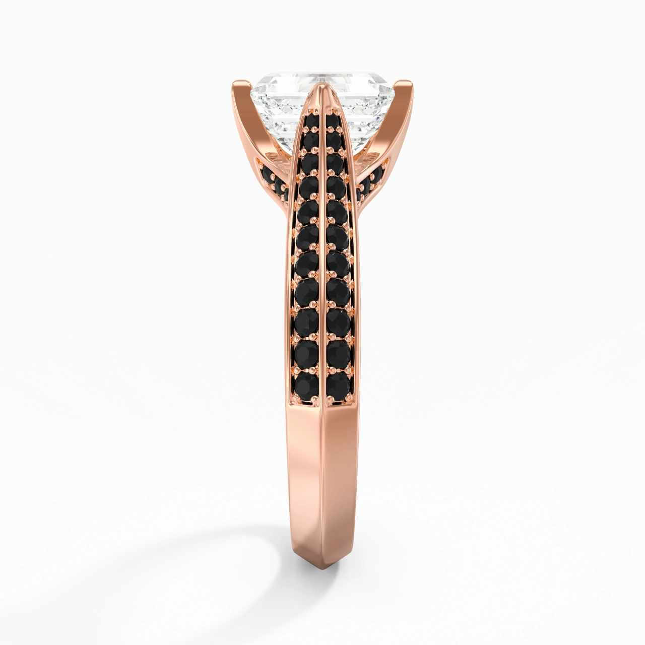 Classique Émeraude 1.00ct Zircon cubique Bague de fiançailles