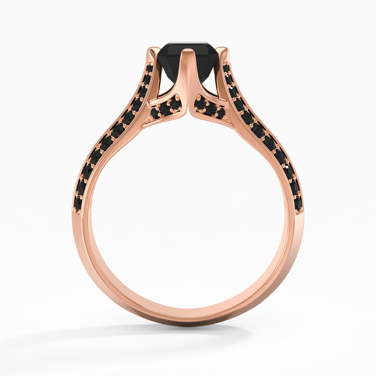 Classique Émeraude 1.00ct Zircon cubique Bague de fiançailles