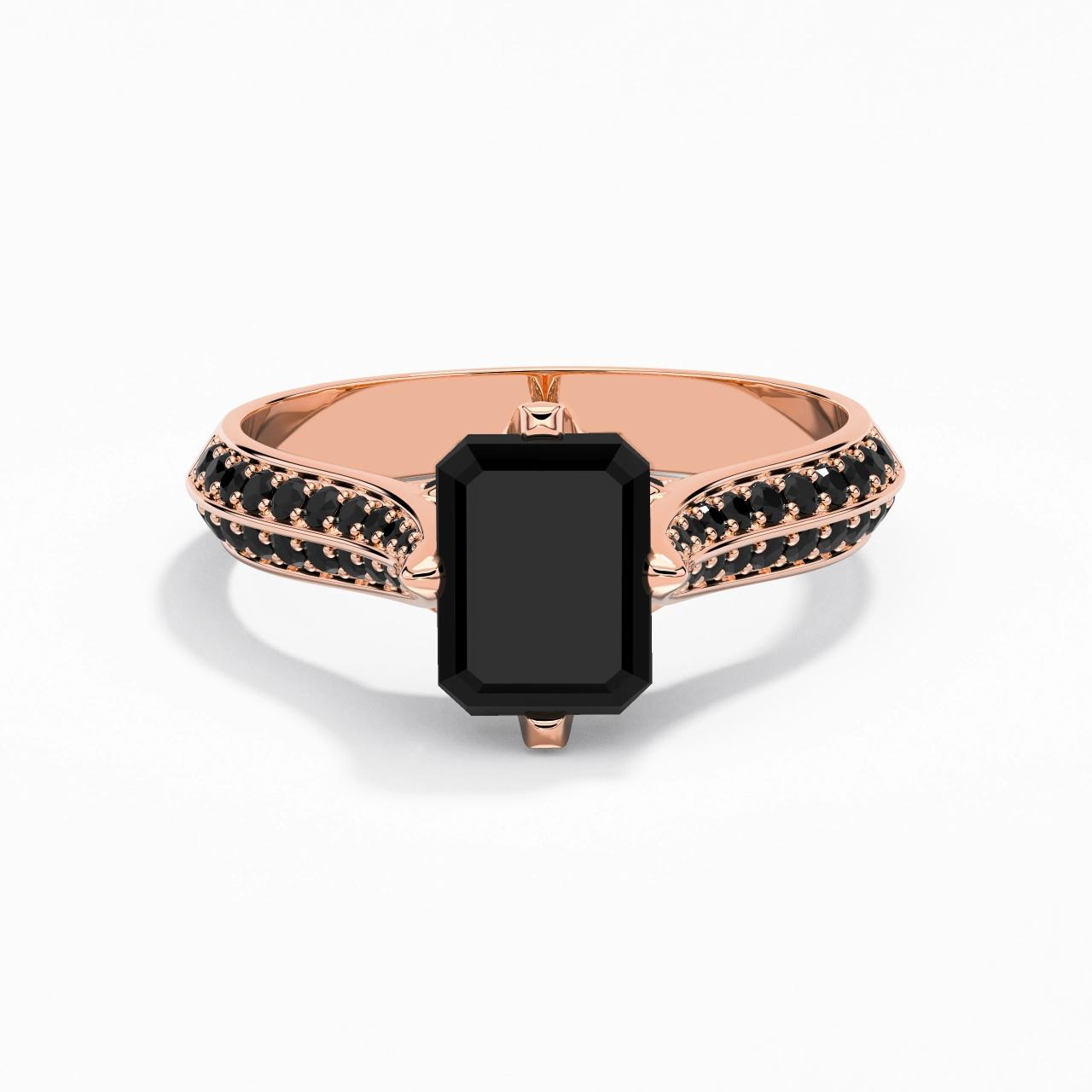 Classique Émeraude 2.00ct Zircon cubique Bague de fiançailles