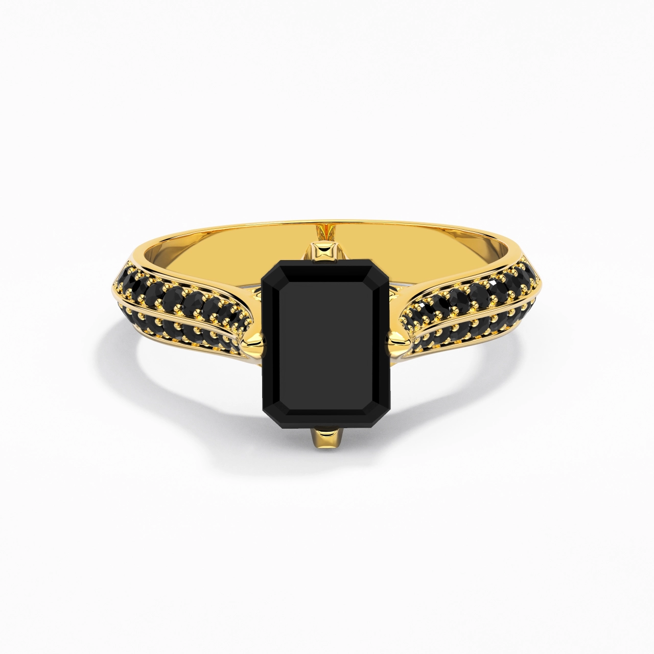 Classique Émeraude 2.00ct Zircon cubique Bague de fiançailles