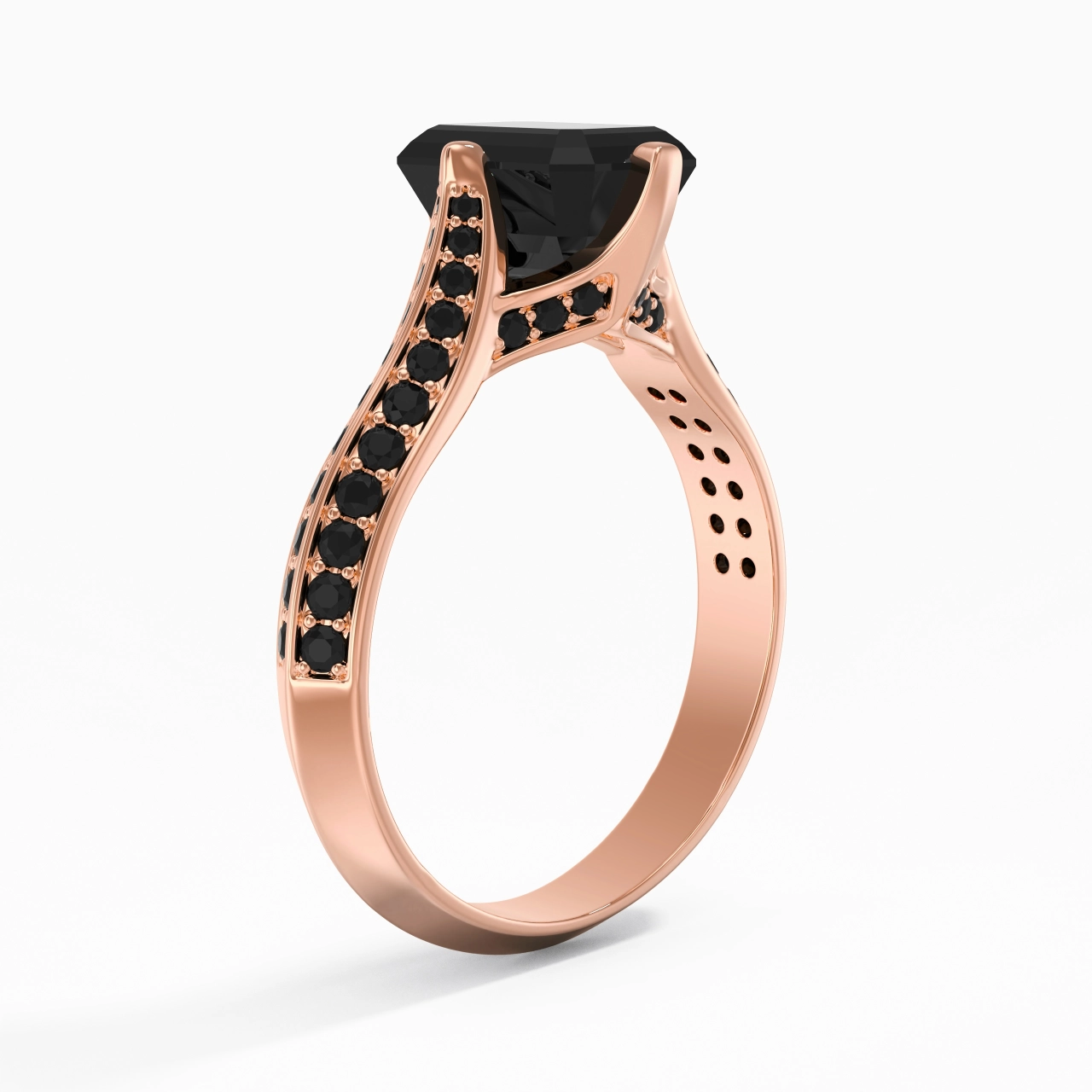 Classique Émeraude 2.00ct Zircon cubique Bague de fiançailles