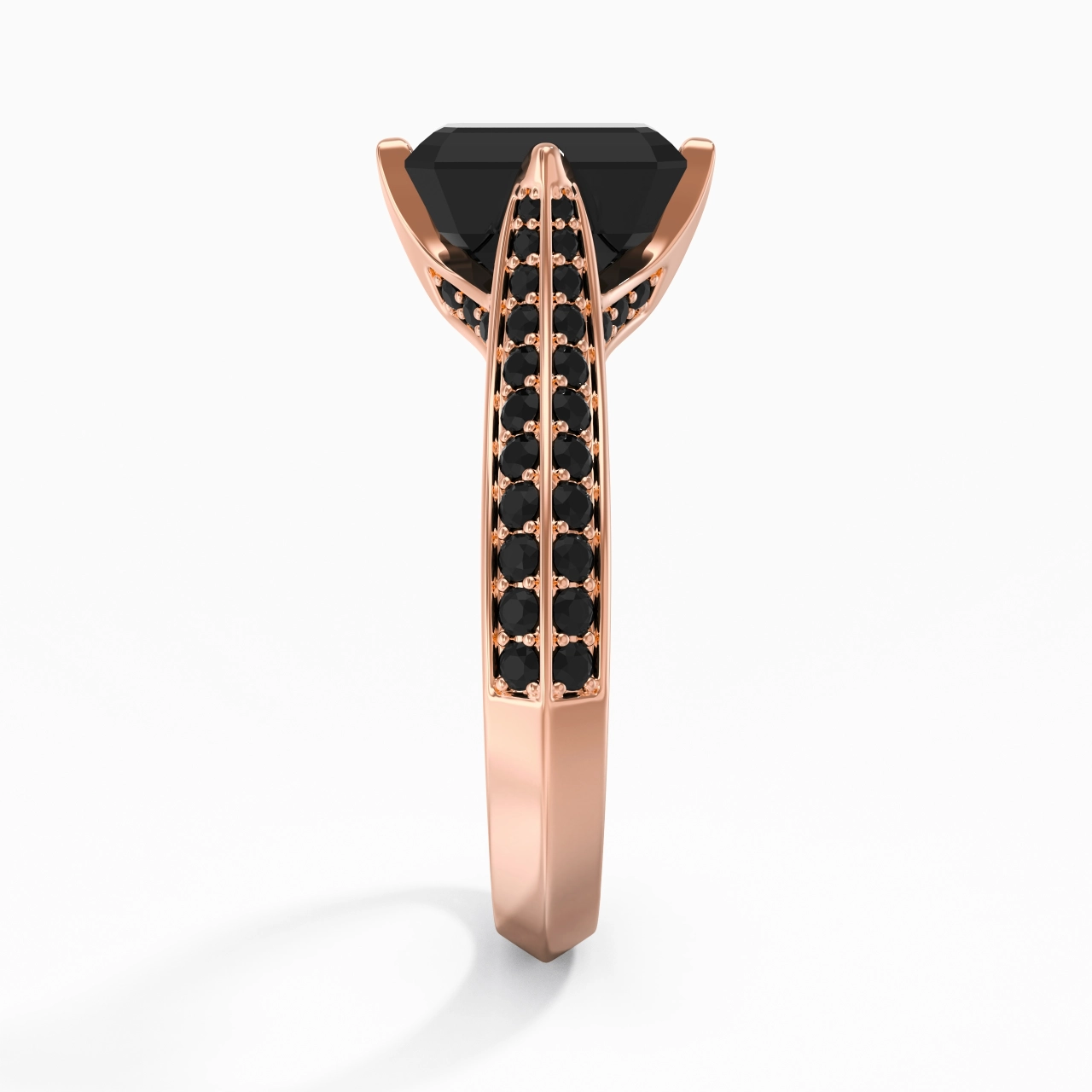 Classique Émeraude 2.00ct Zircon cubique Bague de fiançailles