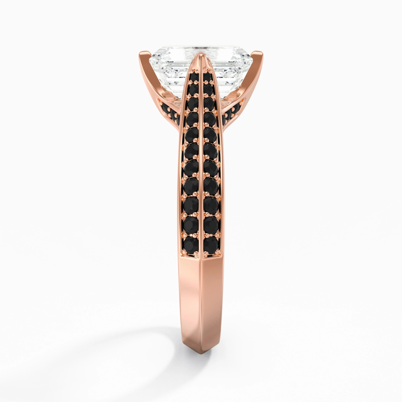 Classique Émeraude 2.00ct Zircon cubique Bague de fiançailles