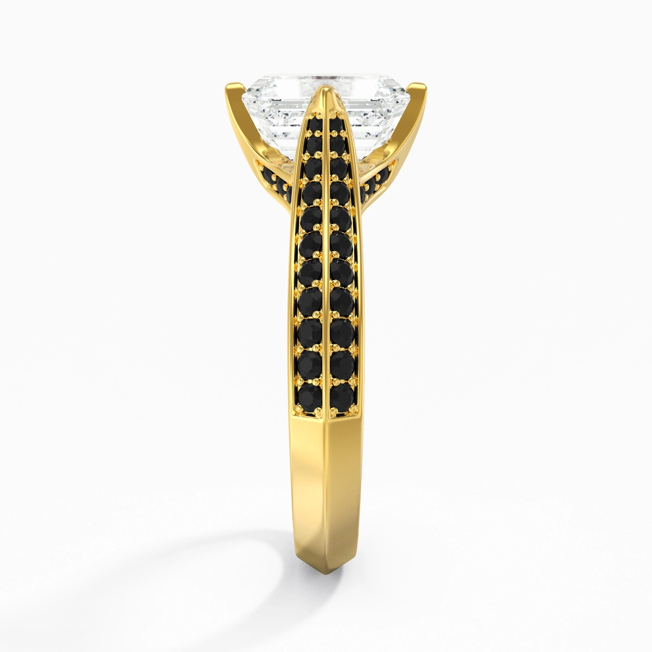 Classique Émeraude 2.00ct Zircon cubique Bague de fiançailles