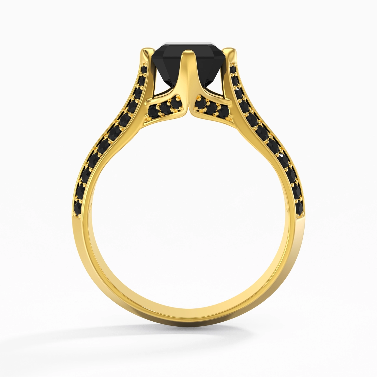 Classique Émeraude 2.00ct Zircon cubique Bague de fiançailles