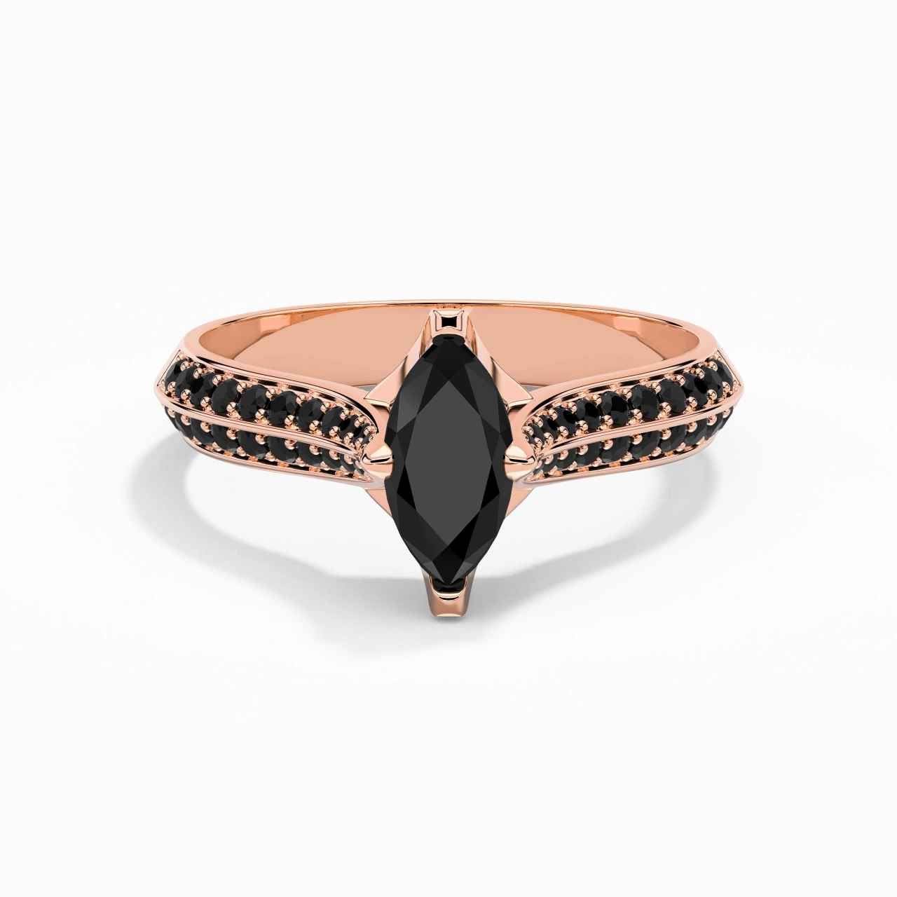 Classique Marquise 0.80ct Zircon cubique Bague de fiançailles