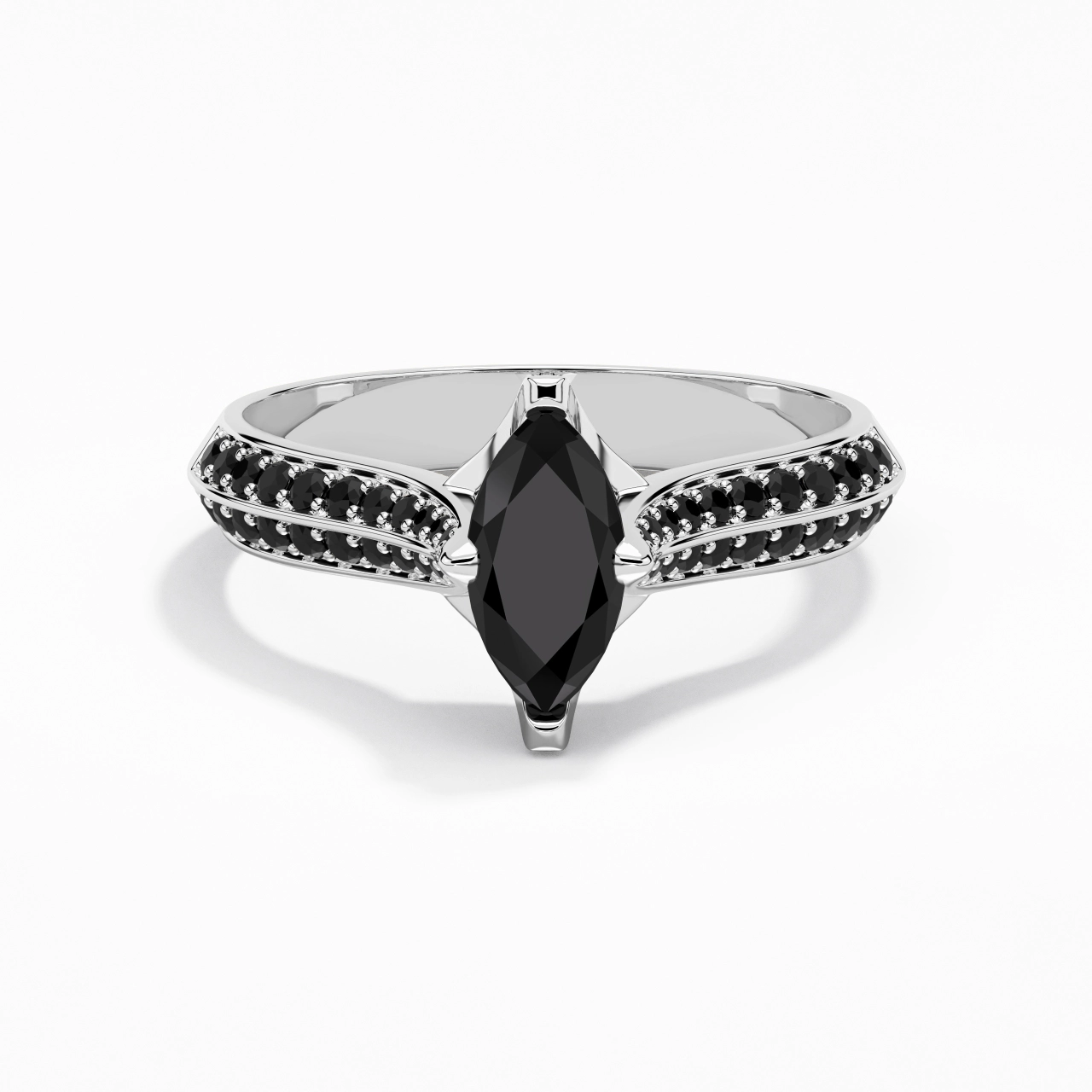 Classique Marquise 0.80ct Zircon cubique Bague de fiançailles