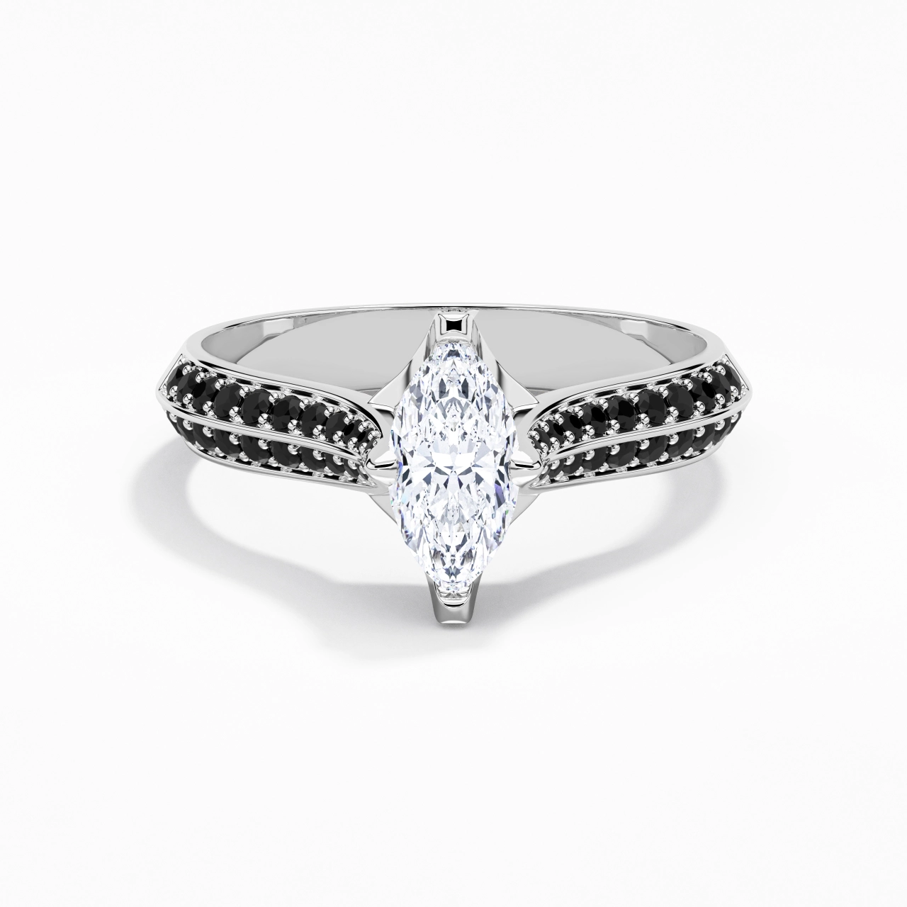 Classique Marquise 0.80ct Zircon cubique Bague de fiançailles