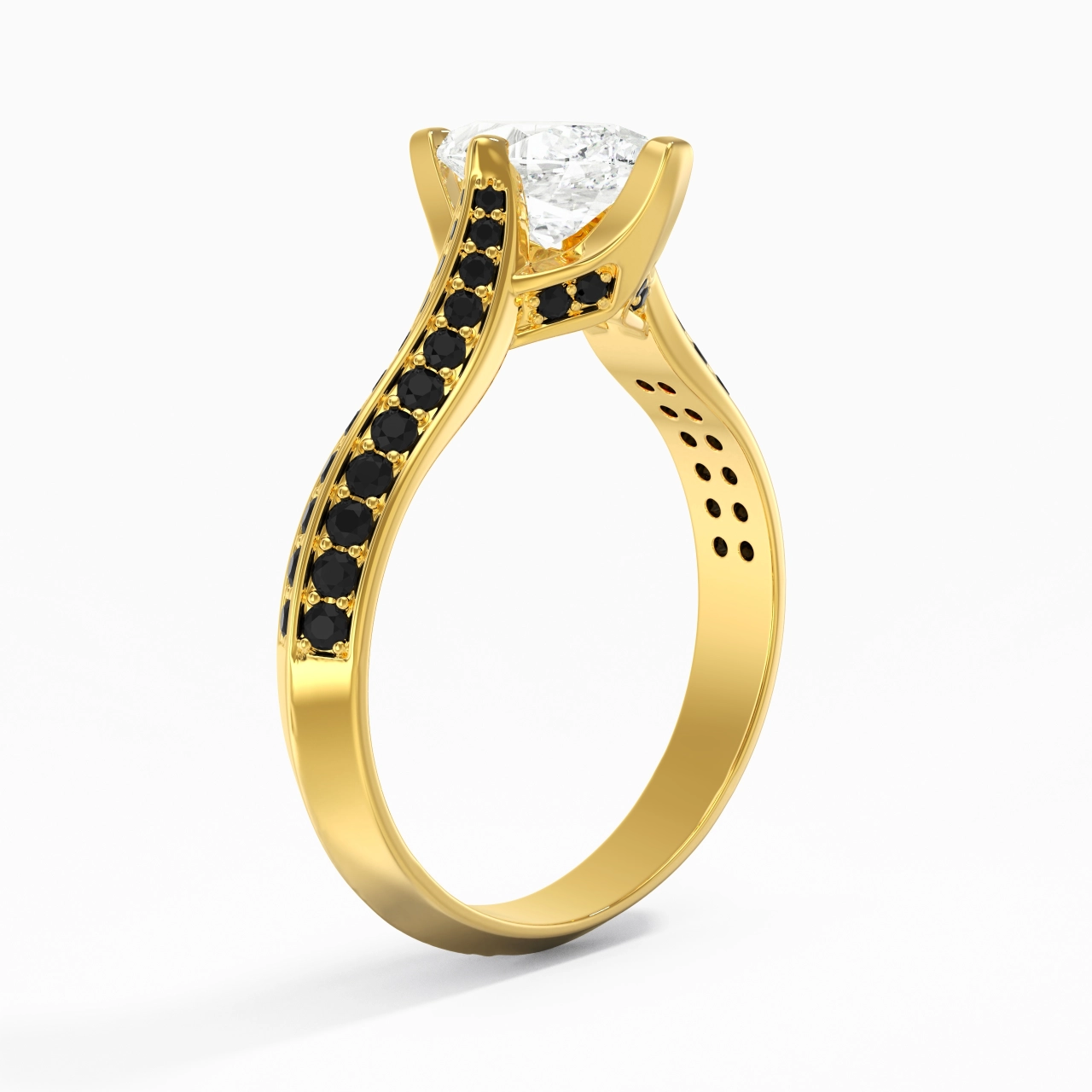 Classique Marquise 0.80ct Zircon cubique Bague de fiançailles