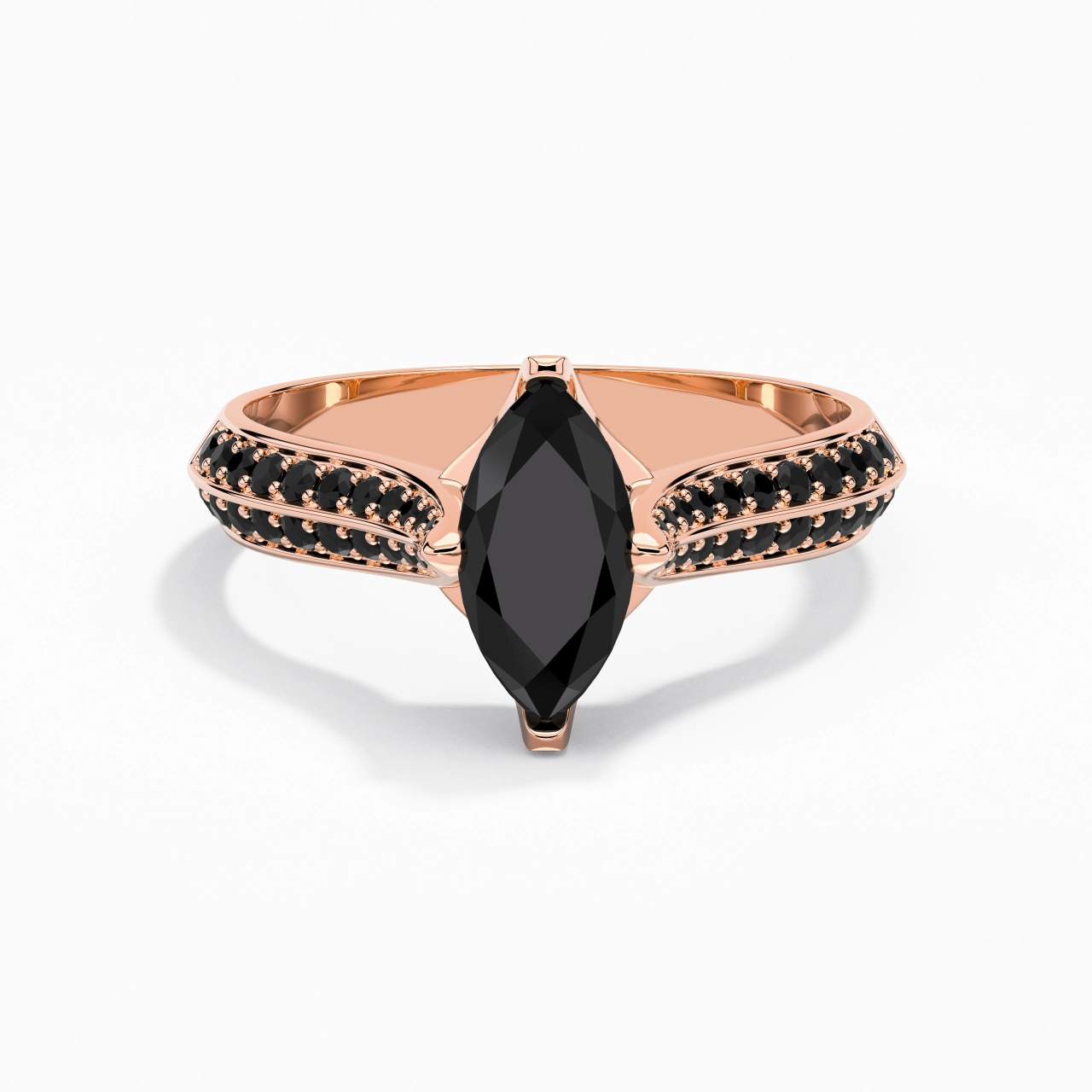 Classique Marquise 1.00ct Zircon cubique Bague de fiançailles